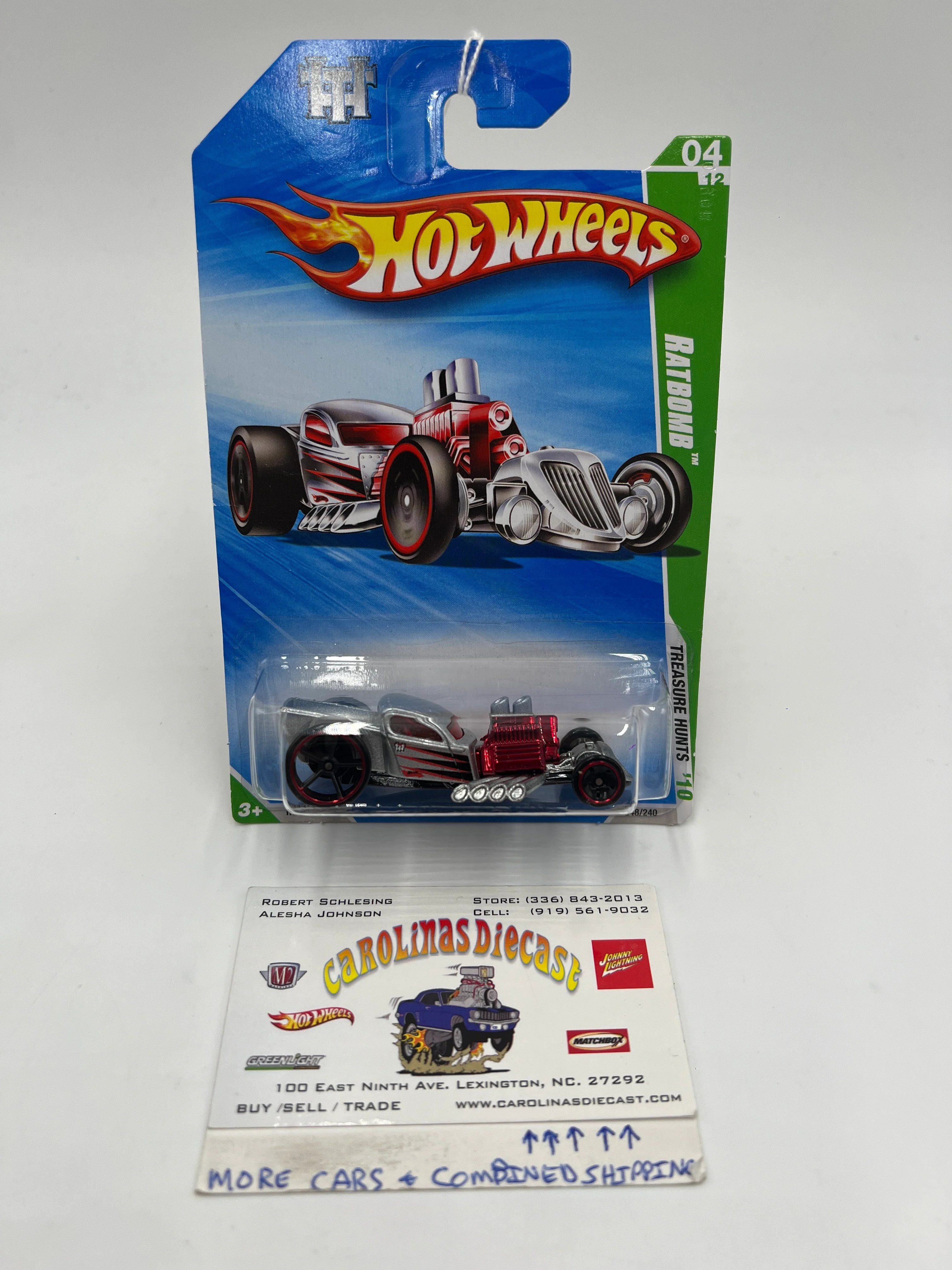 2010 Hot Wheels Treasure Hunts #48 Ratbomb Silver/Red