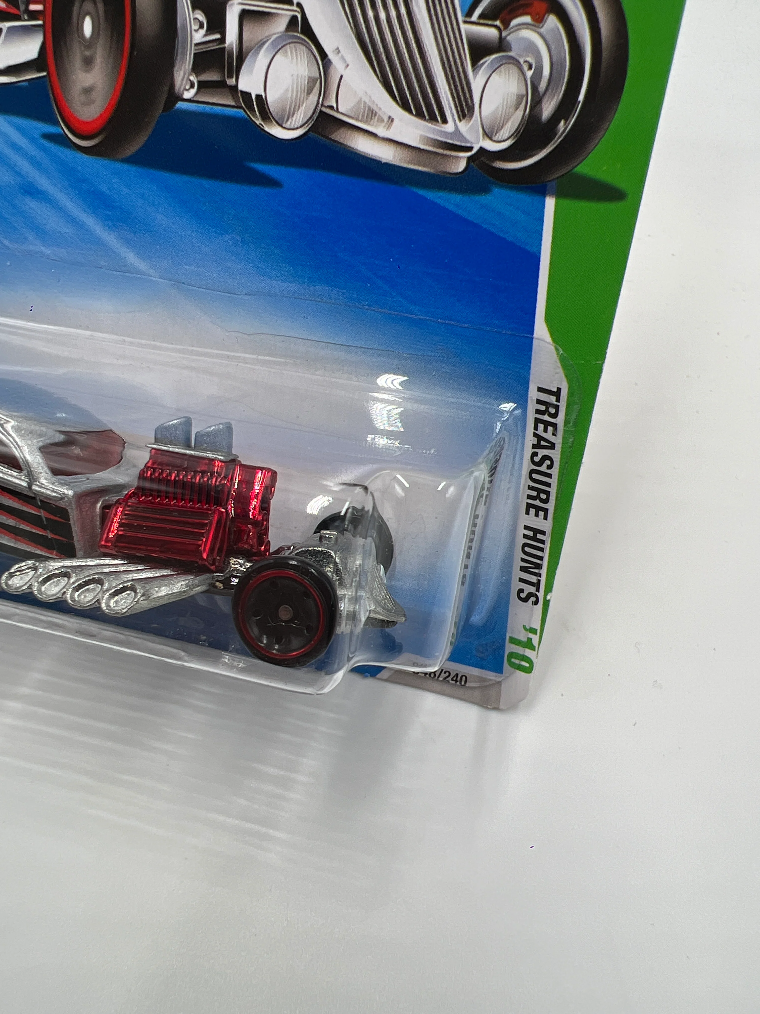 2010 Hot Wheels Treasure Hunts #48 Ratbomb Silver/Red - Image 4