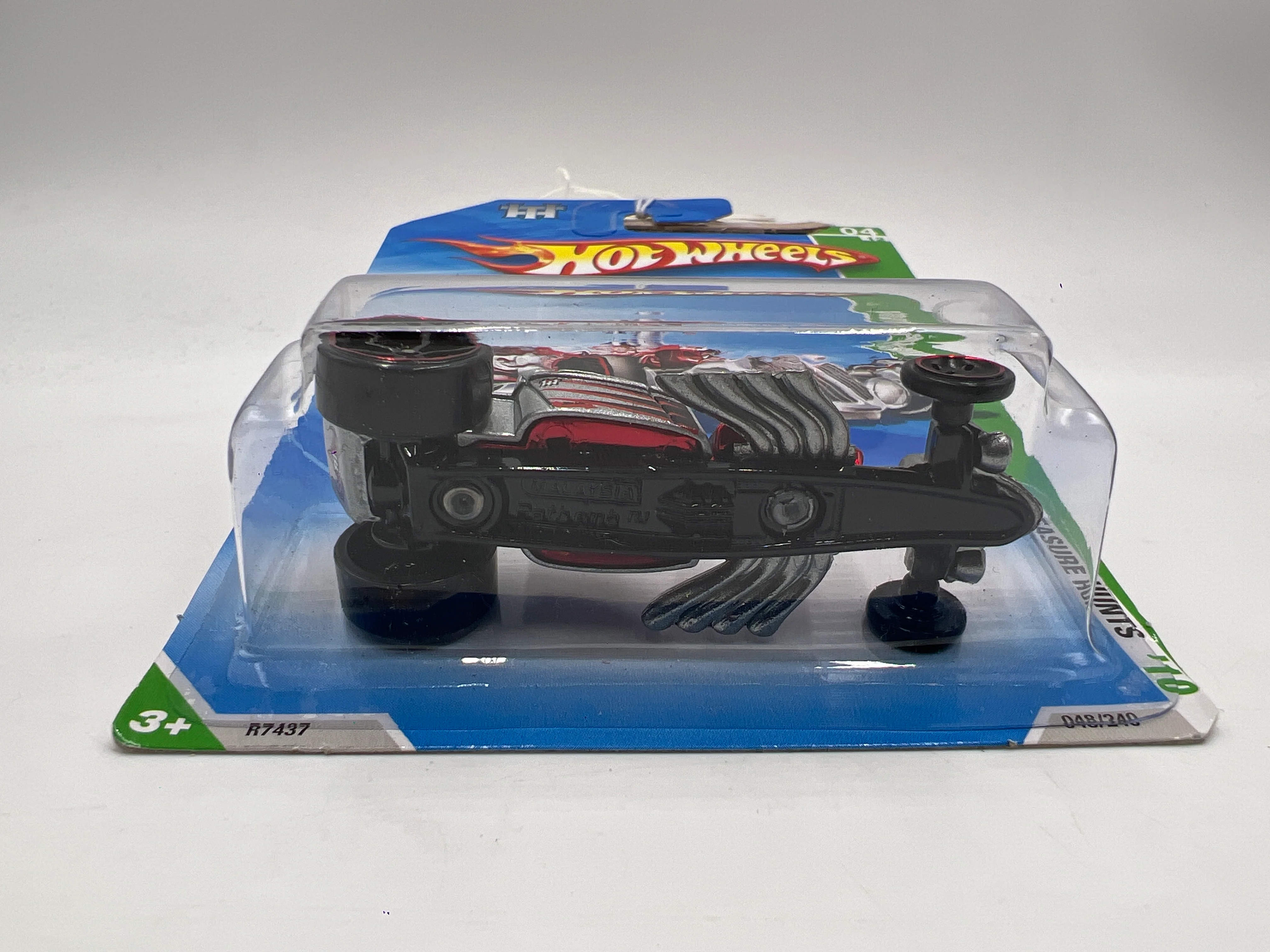 2010 Hot Wheels Treasure Hunts #48 Ratbomb Silver/Red - Image 7