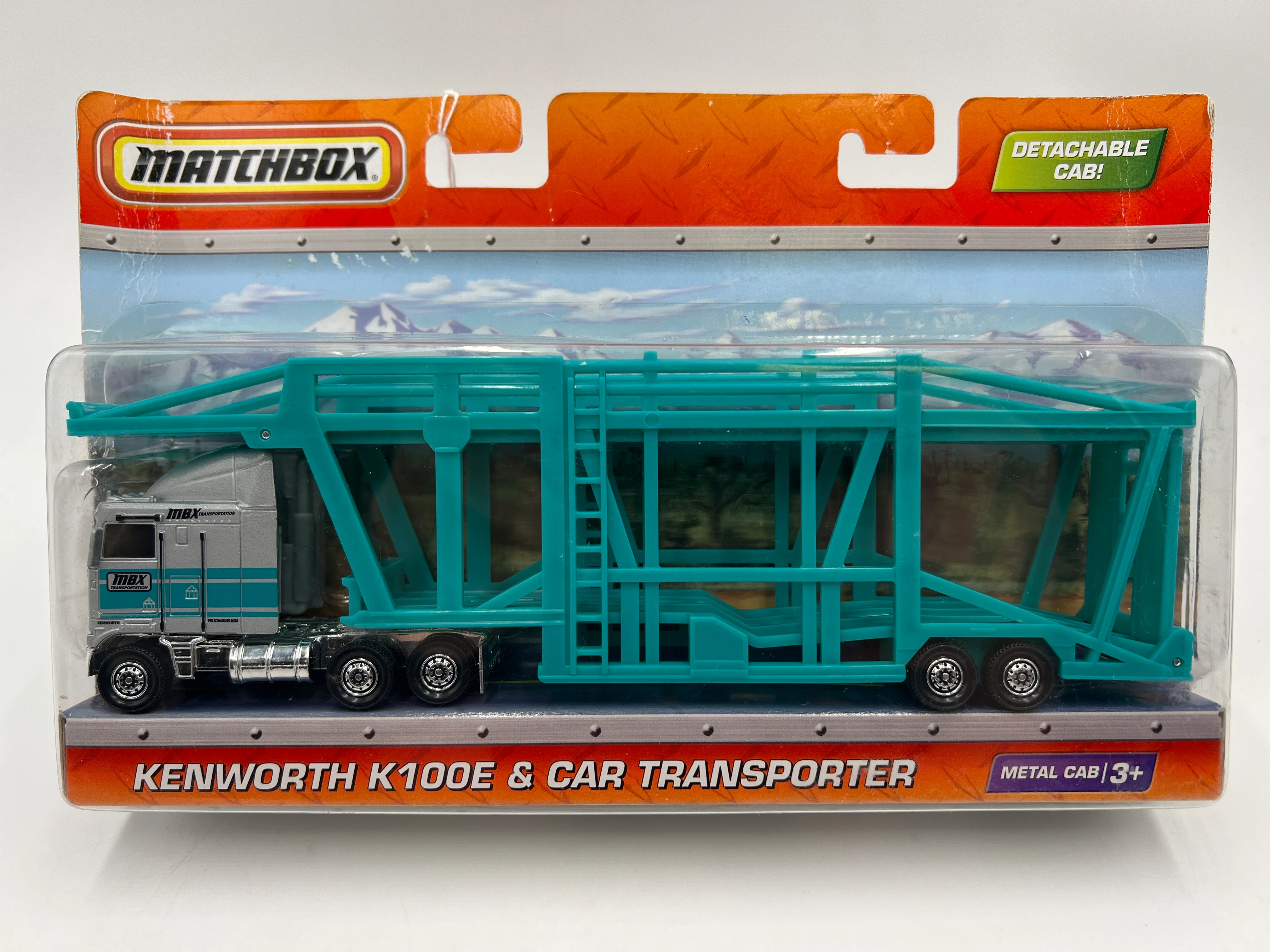 Matchbox Rare Kenworth K100E & Car Transporter W/Detachable Cab VHTF Card Not Perfect - Image 2