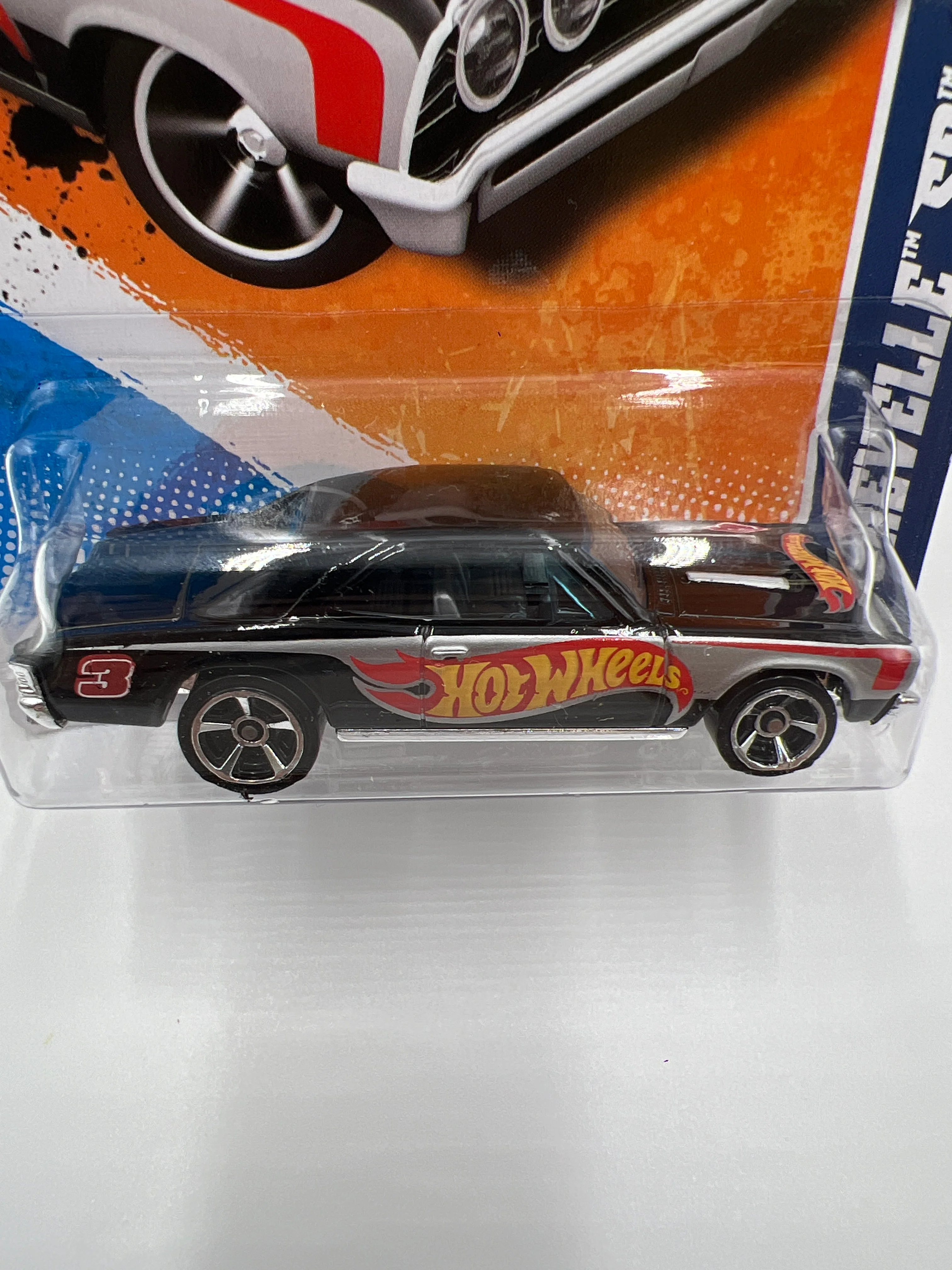 2011 Hot Wheels Racing #151 67 Chevelle SS 396 Black 17D - Image 3