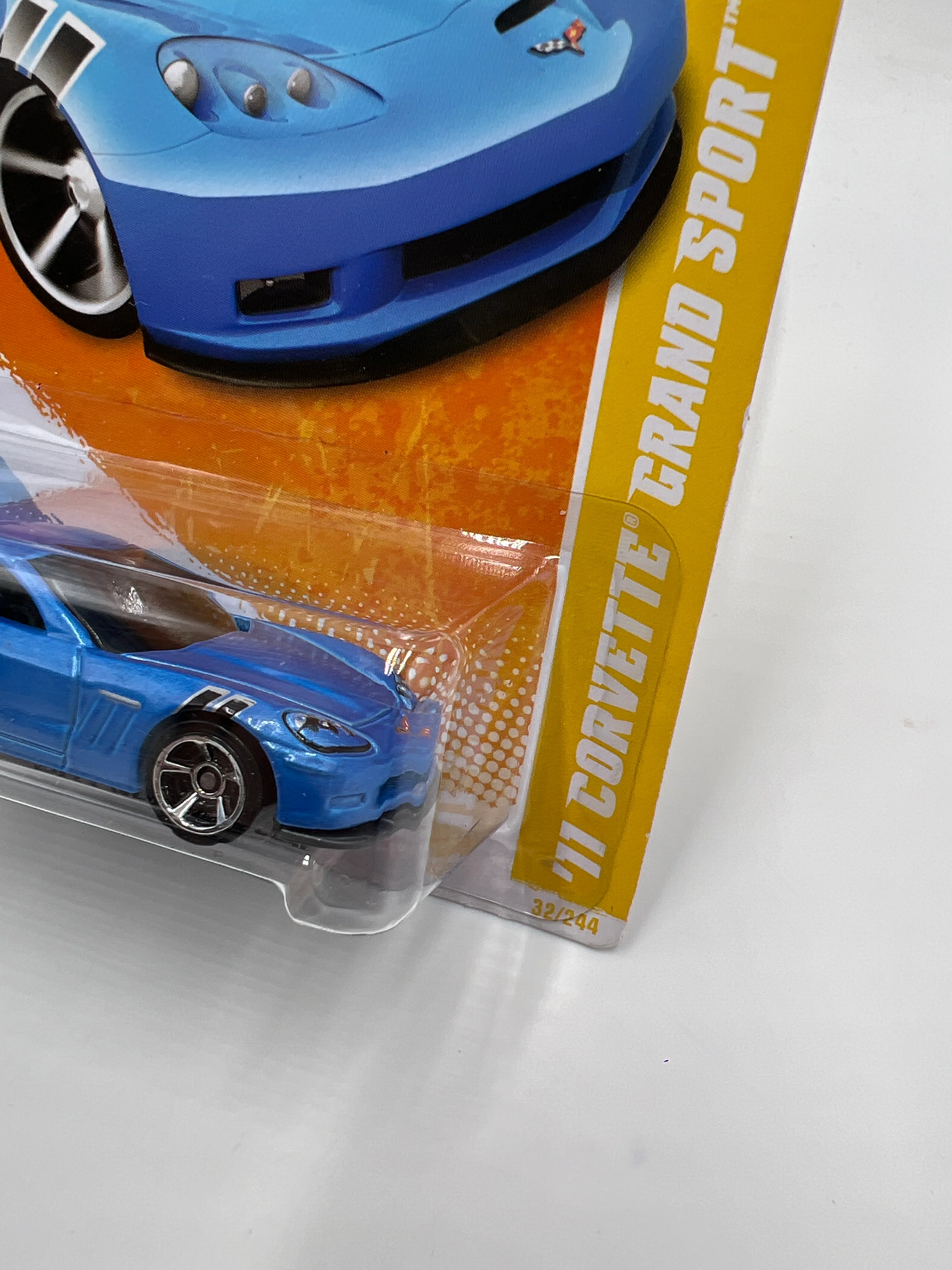 2011 Hot Wheels New Models #32 C6 Corvette Grand Sport Blue 5C - Image 4
