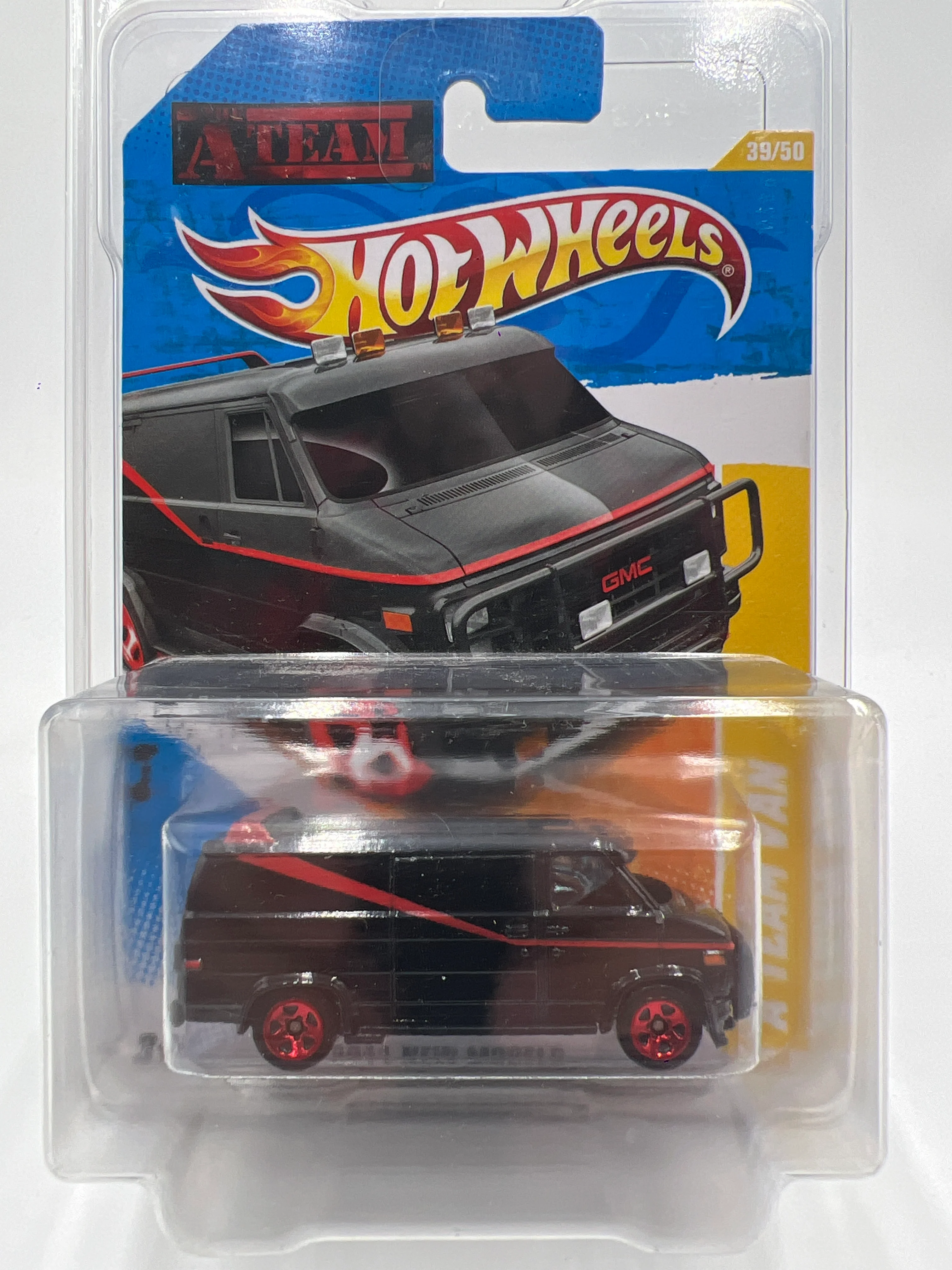 2011 Hot Wheels New Models #39 ERROR A Team Van Black W/Protector - Image 11