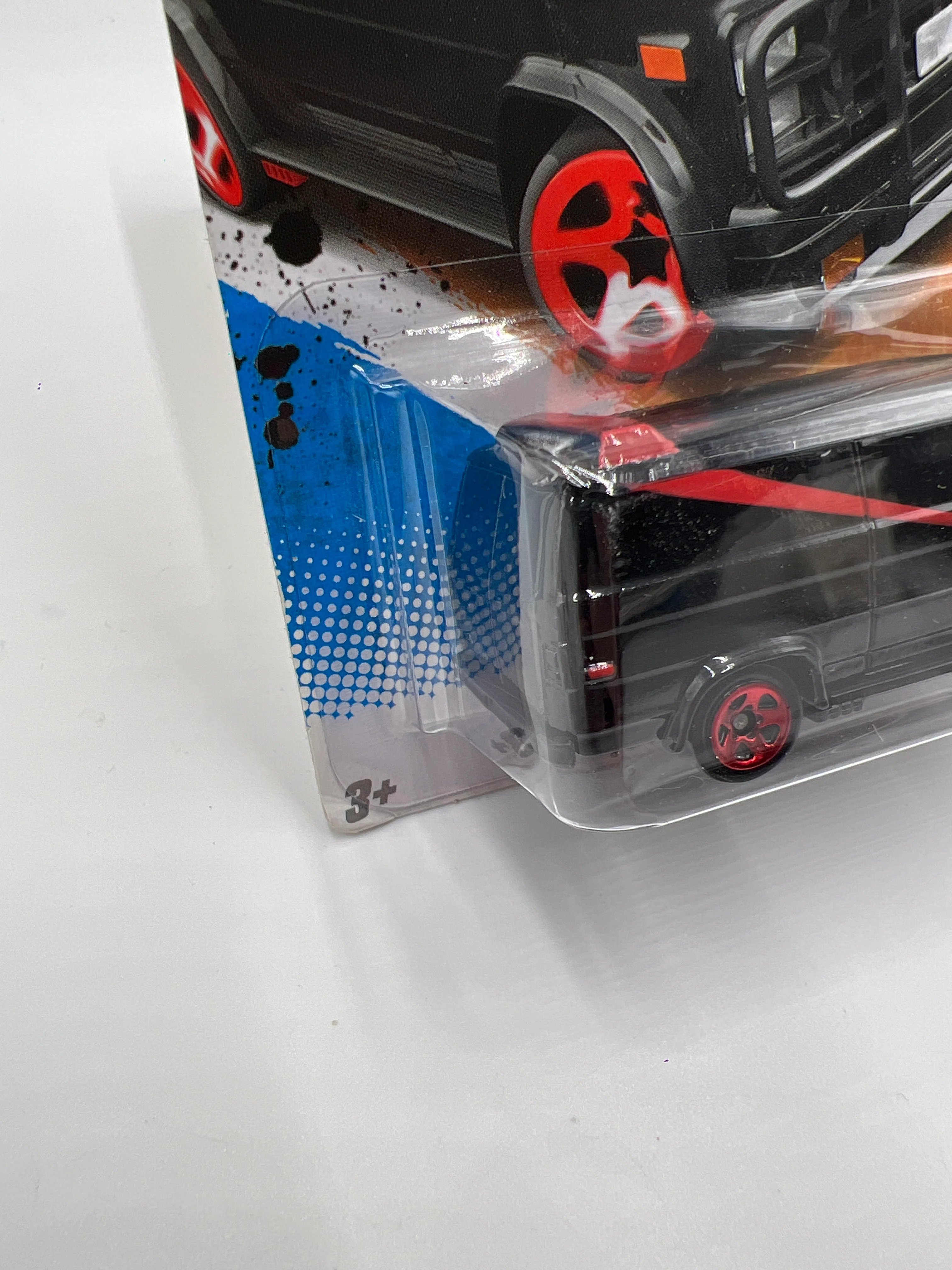 2011 Hot Wheels New Models #39 ERROR A Team Van Black W/Protector - Image 5