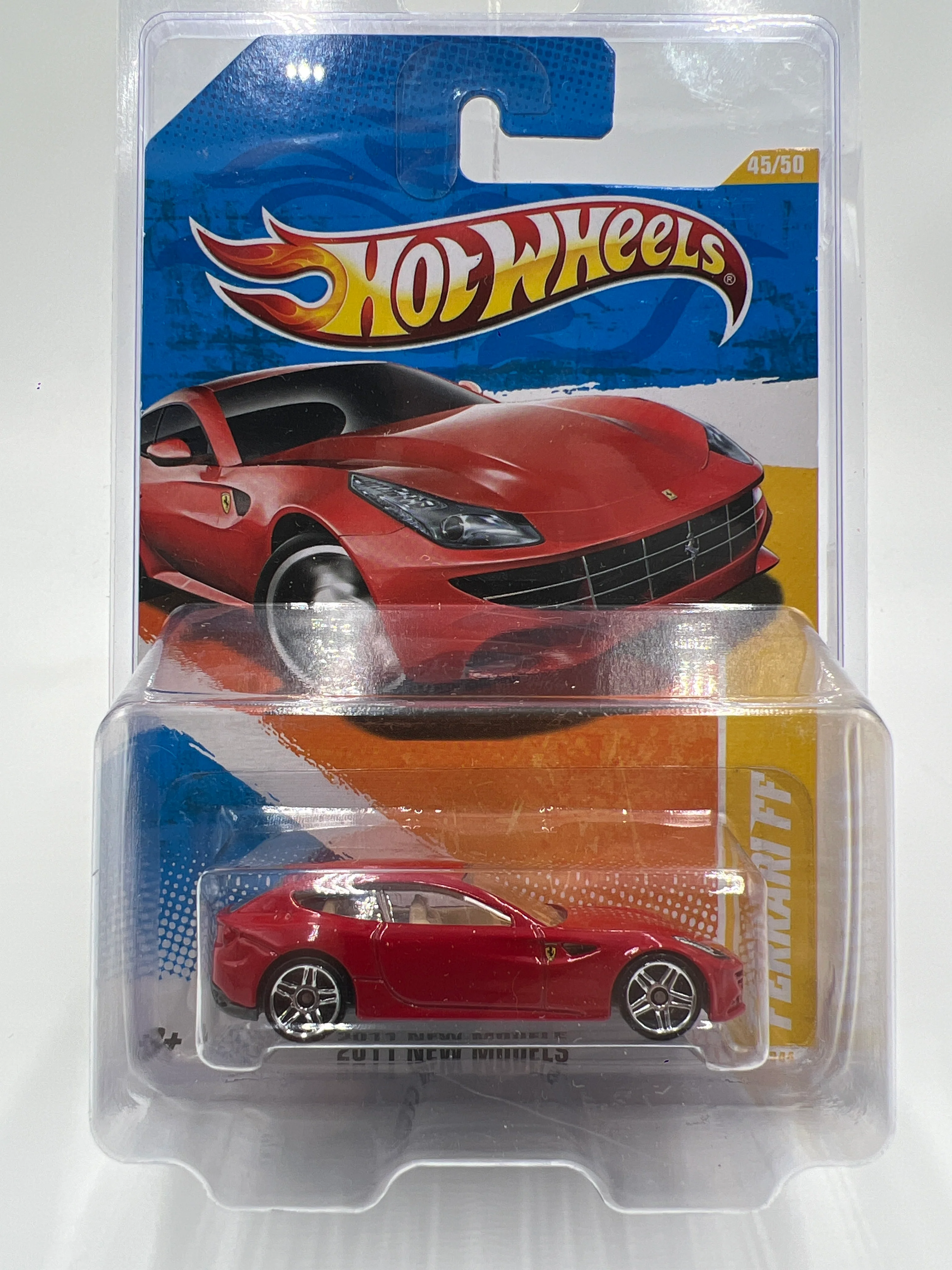 2011 Hot Wheels New Models #45 Ferrari FF Red W/Protector - Image 7