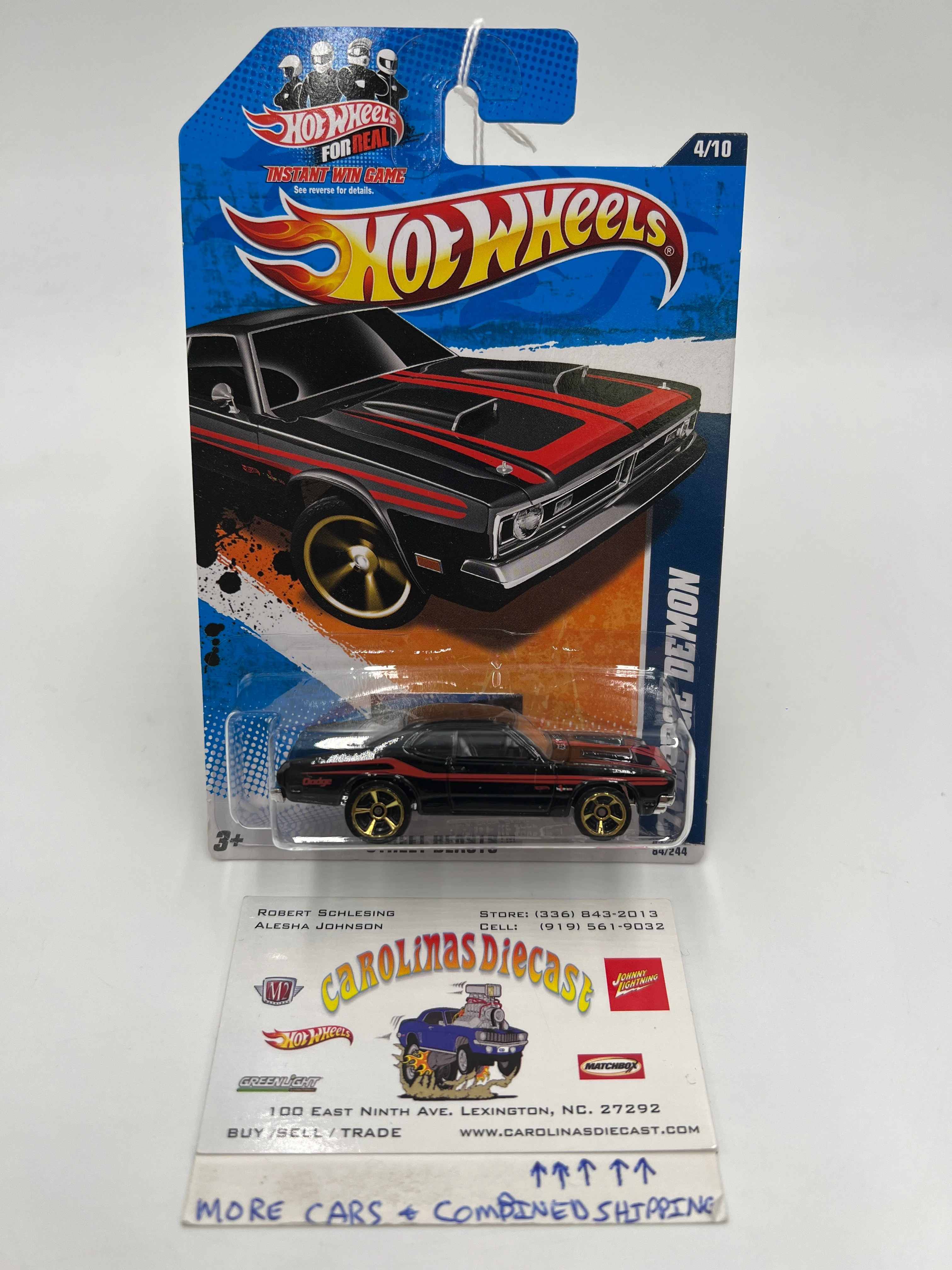 2011 Hot Wheels Street Beasts #84 71 Dodge Demon Black