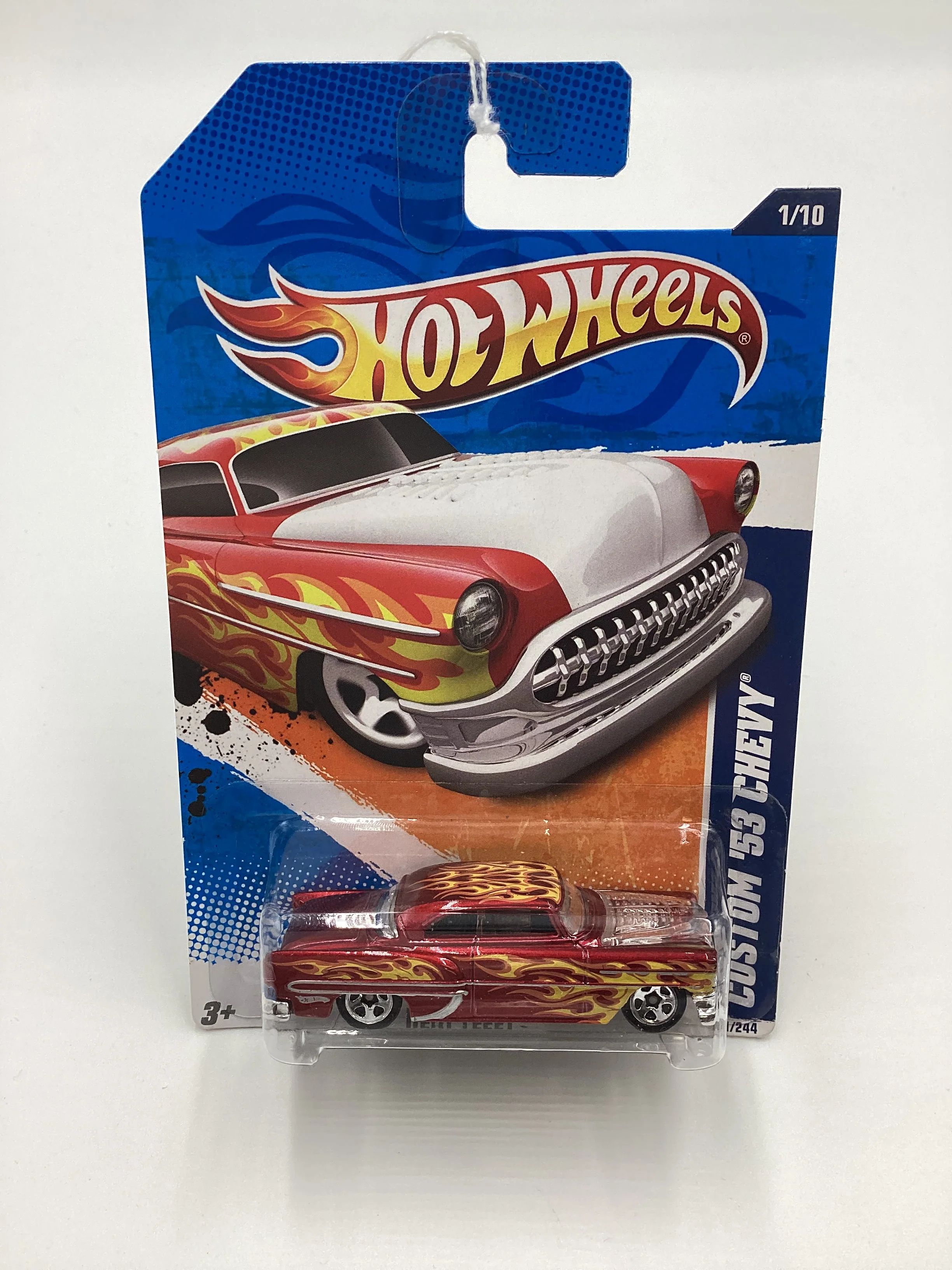 2011 Hot Wheels Heat Fleet #91 Red Custom 53 Chevy 15E - Image 2