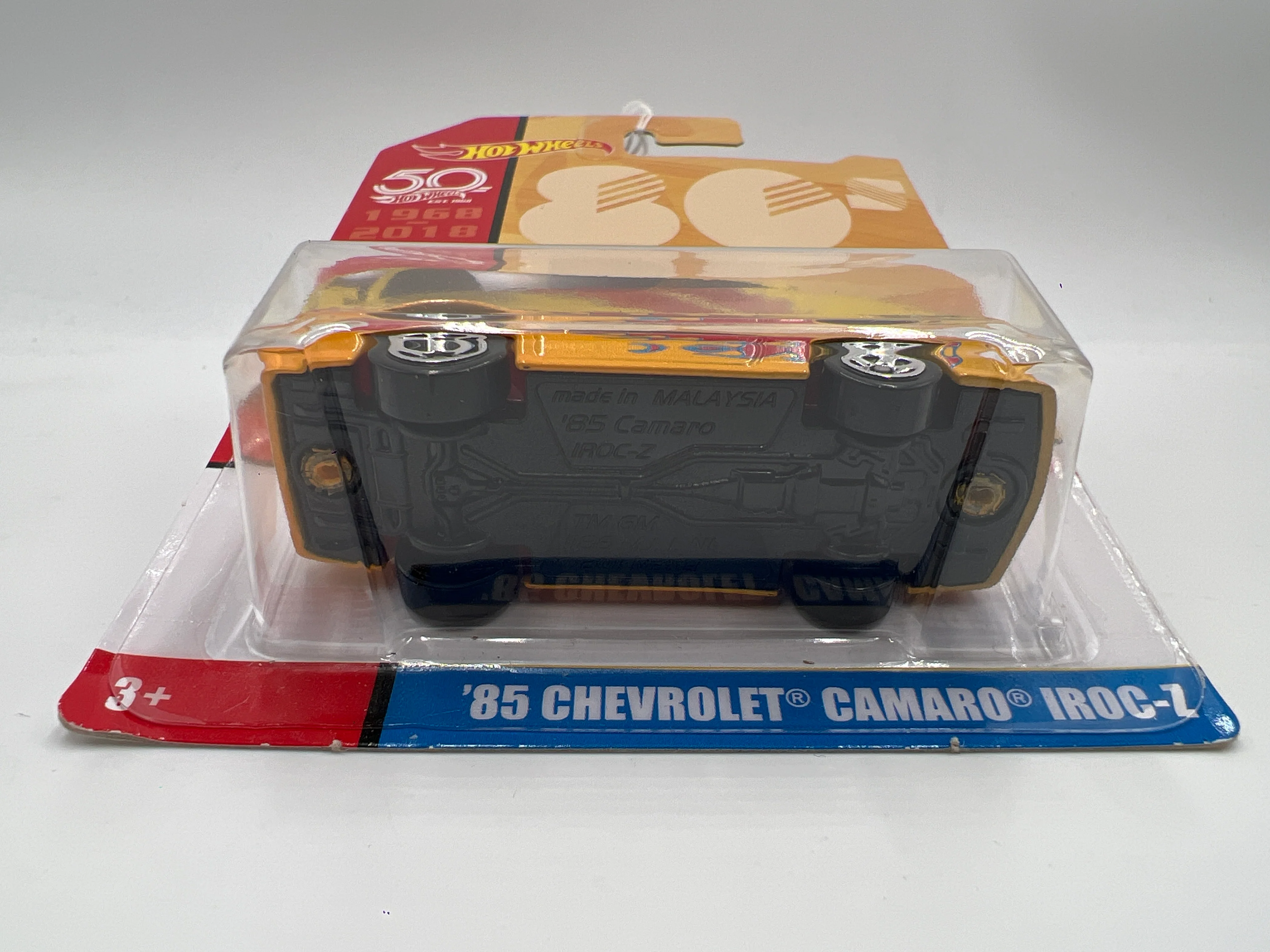 2018 Hot Wheels Target Exclusive Decades 80s #4 85 Chevrolet Camaro IROC-Z Yellow 151A - Image 6
