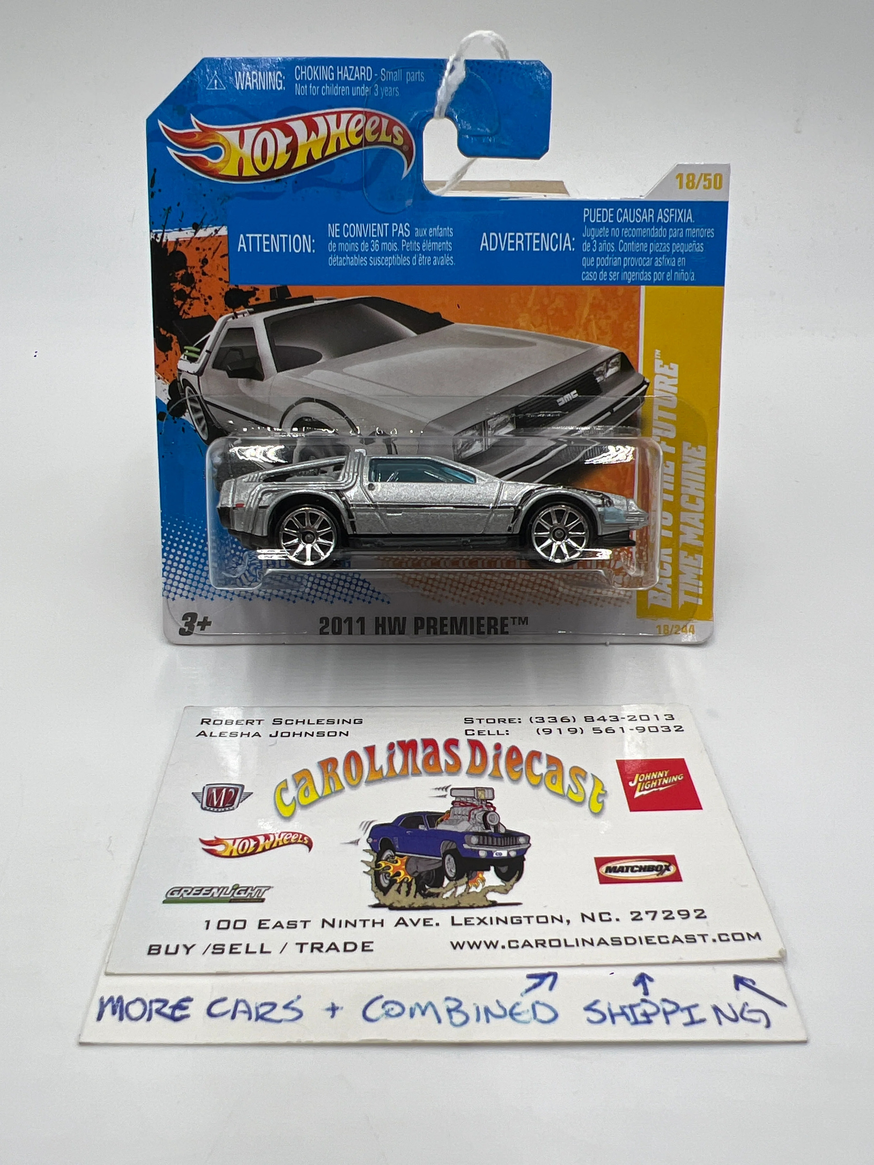 2011 HW Premiere #18 Back To The Future Time Machine Short Card