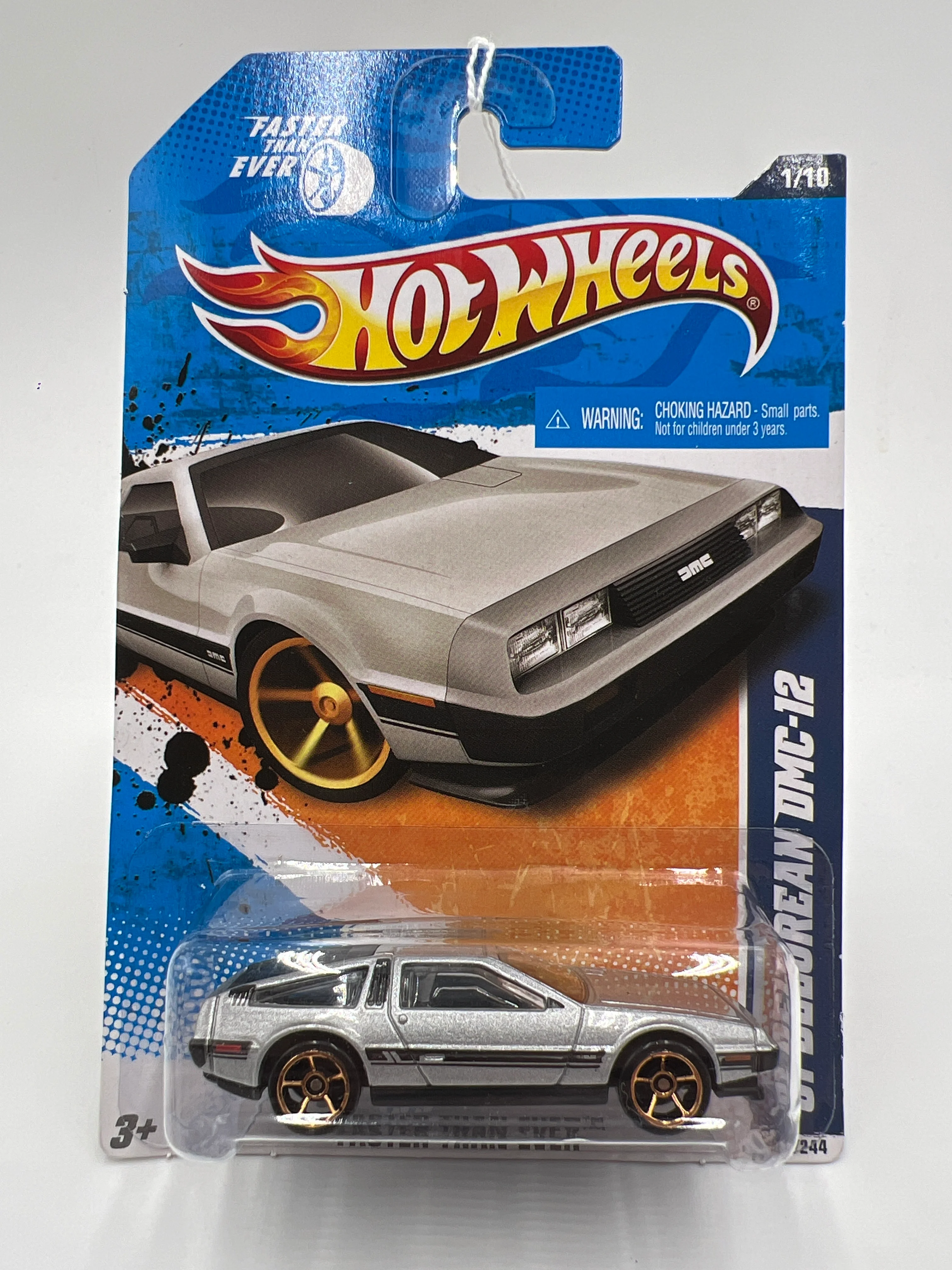 2011 Hot Wheels Faster Than Ever #141 81 Delorean DMC-12 Silver - Image 2