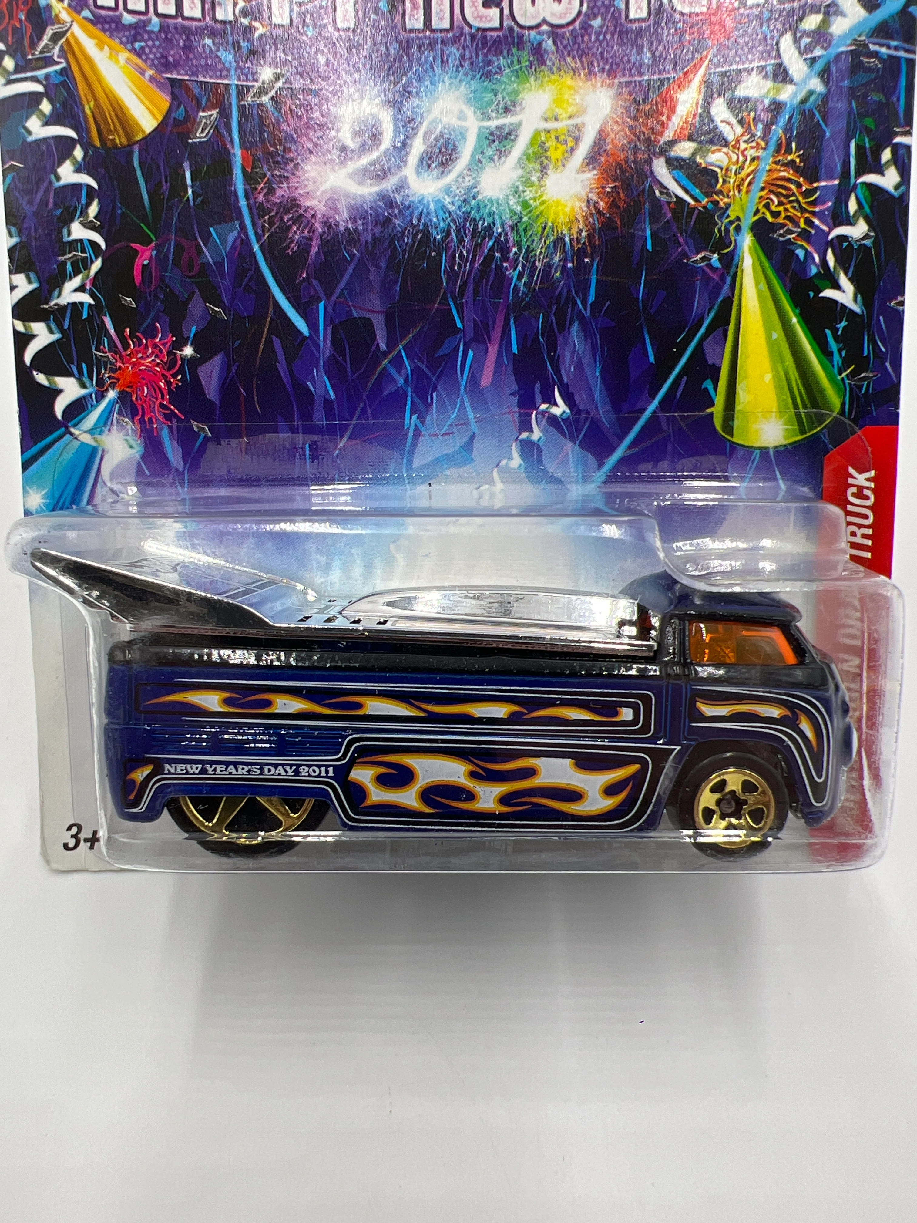 2011 Hot Wheels Happy New Year 2011 Volkswagen Drag Truck 159A - Image 3