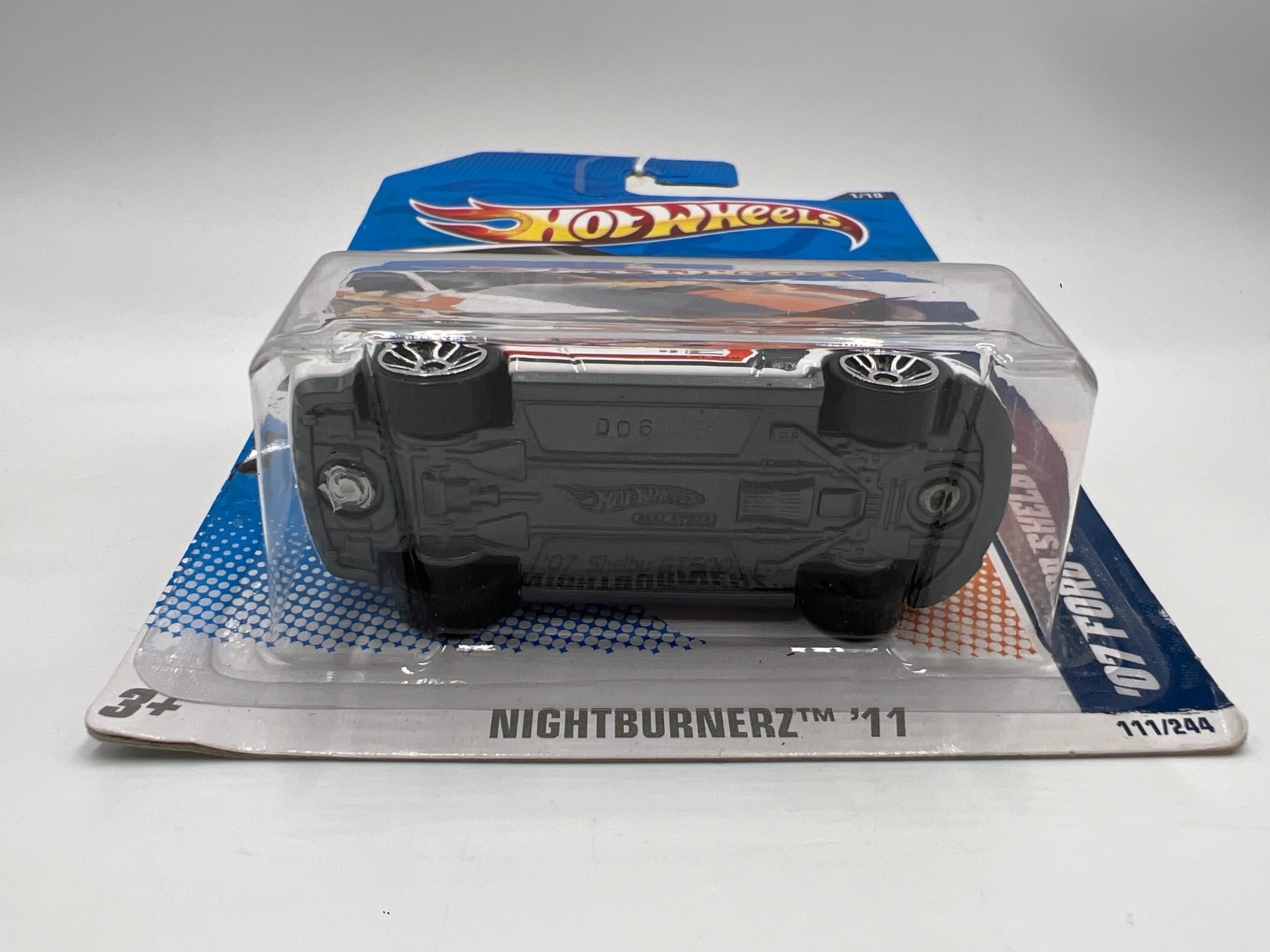 2011 Hot Wheels Nightburnerz #111 07 Ford Shelby GT-500 White 32D - Image 6
