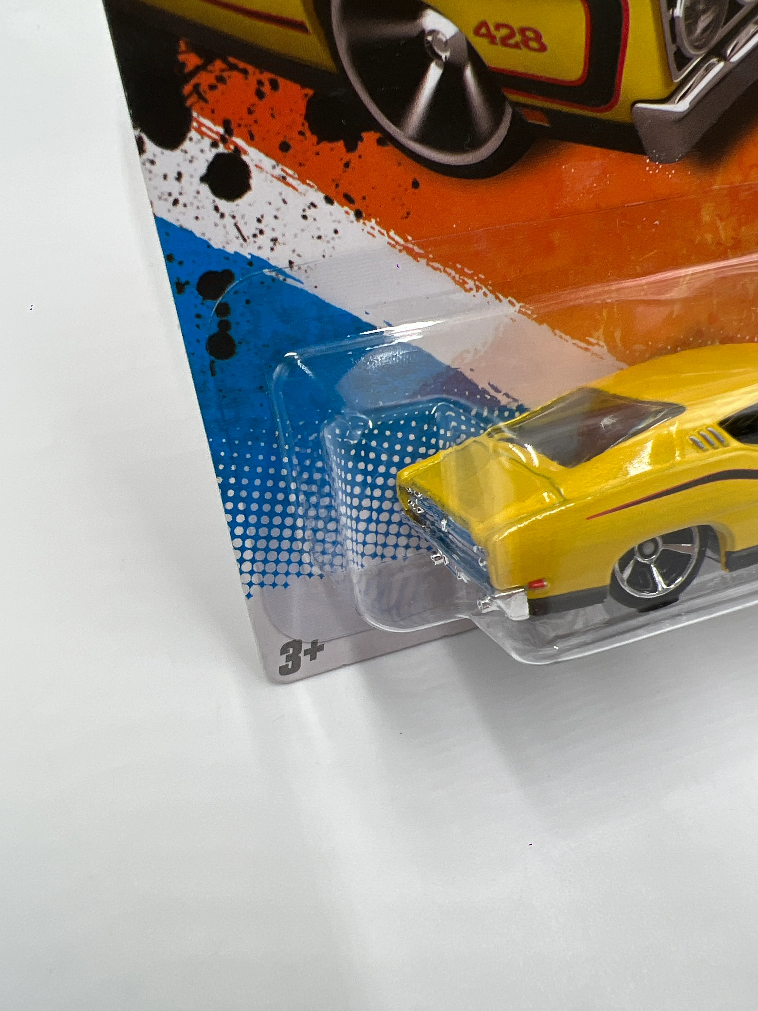 2011 Hot Wheels Muscle Mania #103 69 Ford Torino Talladega Yellow Walmart Exclusive W/Protector - Image 5