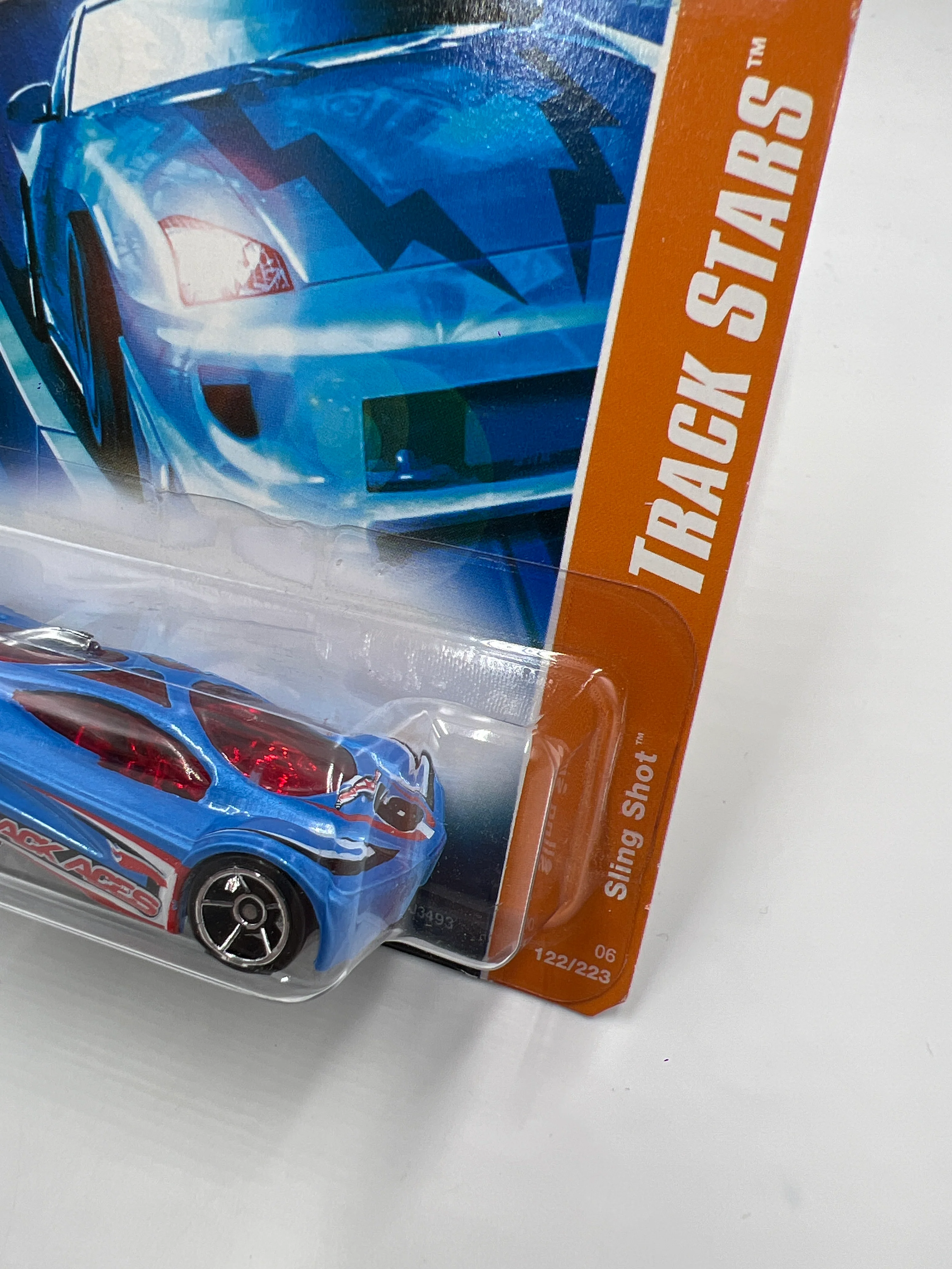 2006 Hot Wheels Track Stars #122 Sling Shot Blue 114B - Image 4