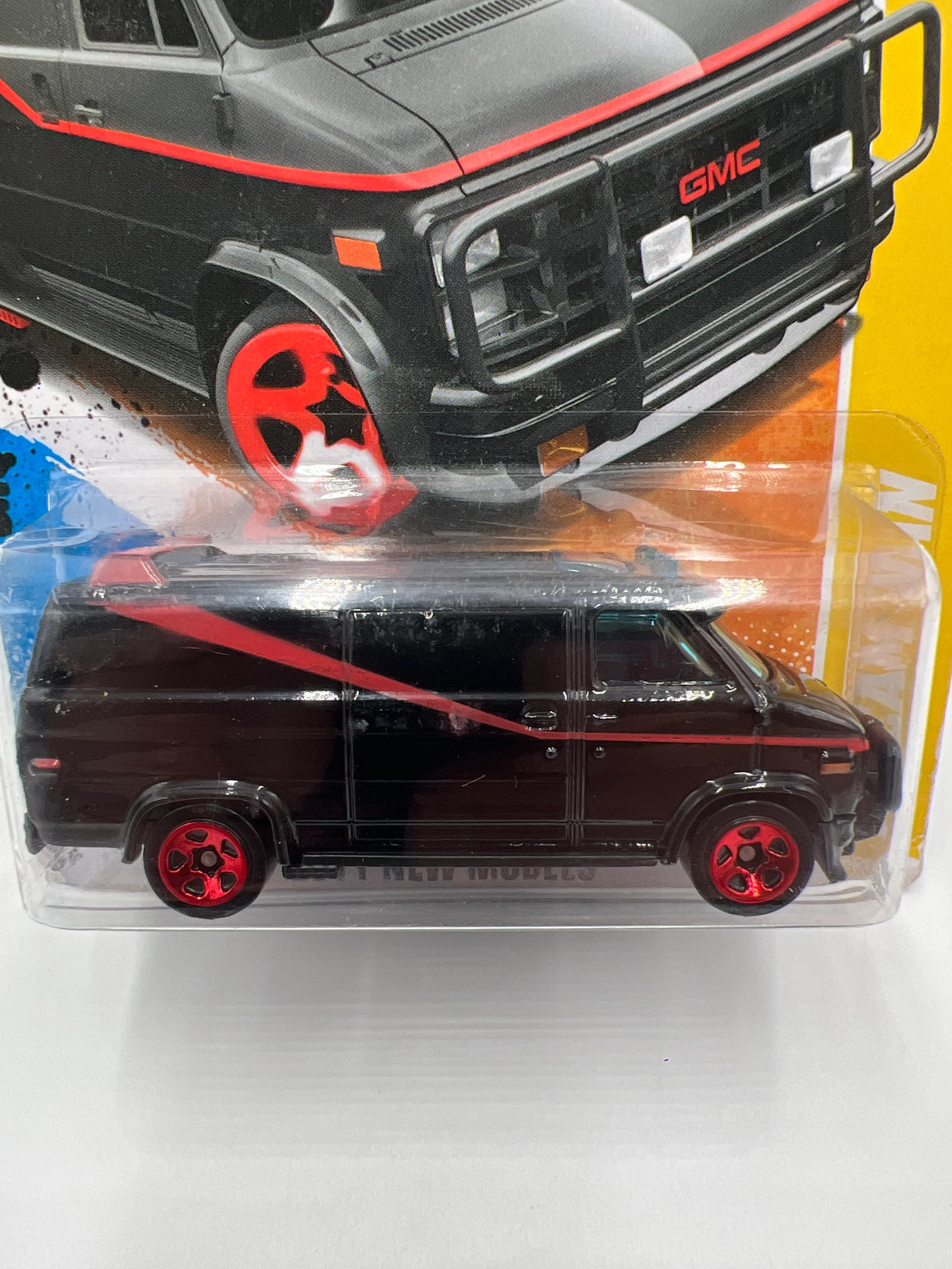 2011 Hot Wheels New Models #39 A Team Van Black W/Protector - Image 3