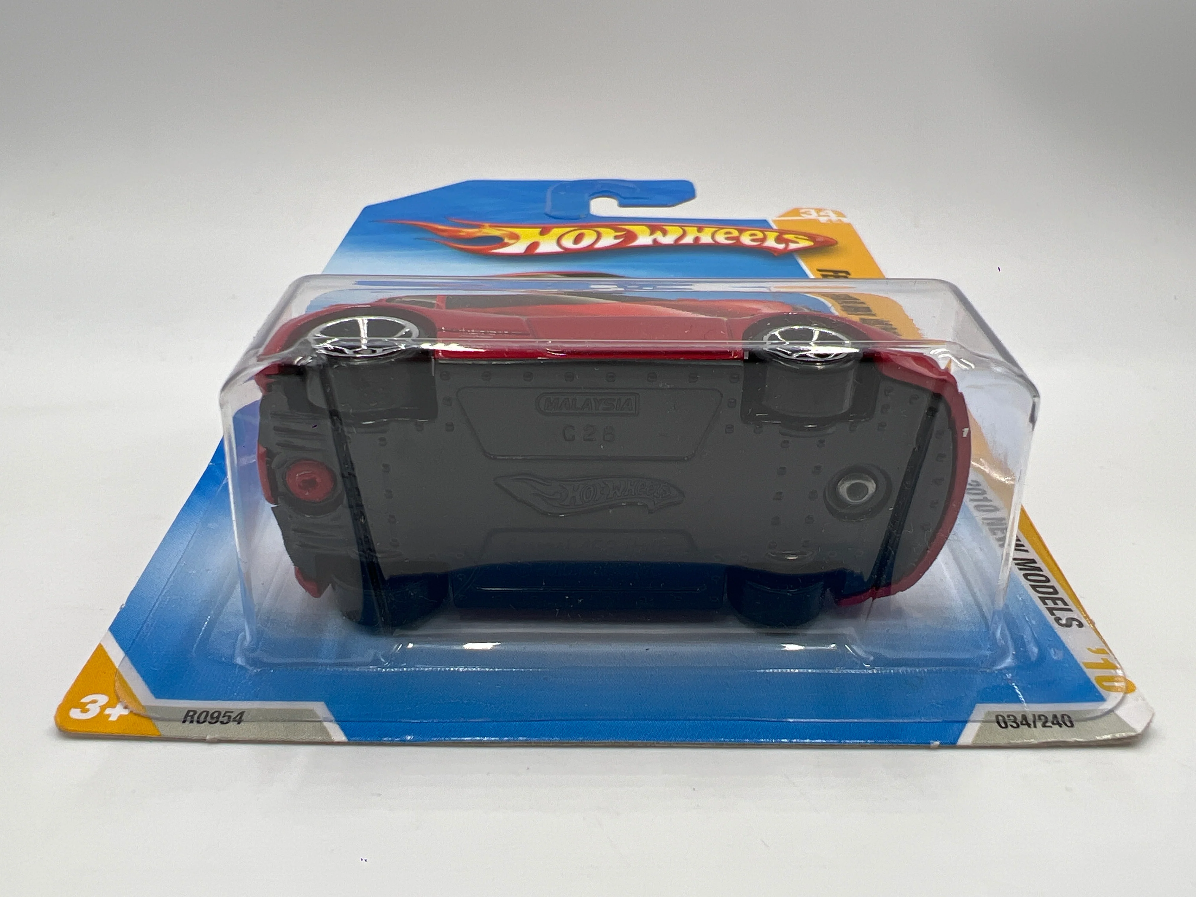 2010 Hot Wheels New Models #34 Ferrari 458 Italia Red W/Protector - Image 6