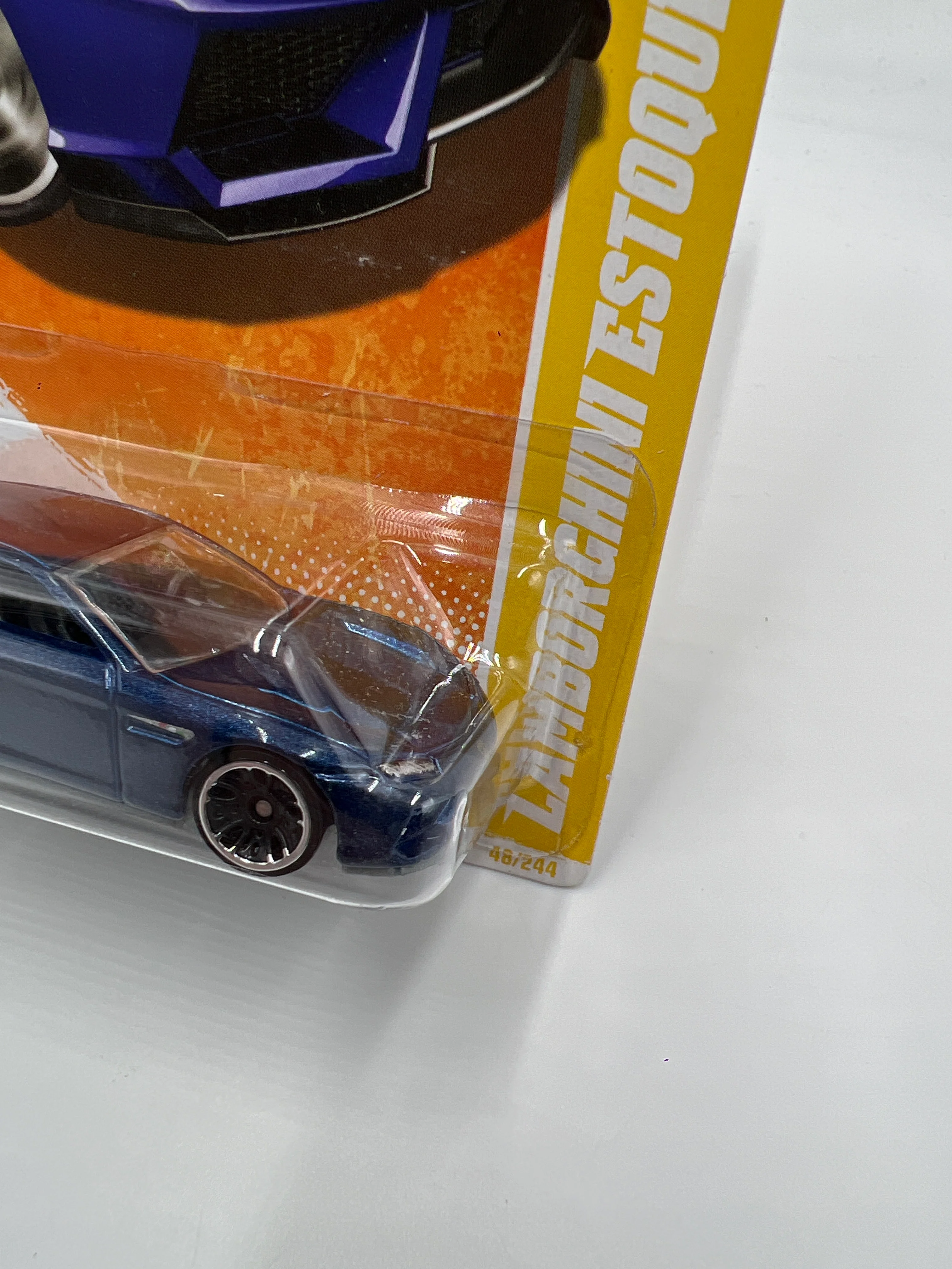 2011 Hot Wheels New Models #48 Lamborghini Estoque Blue 101A - Image 4