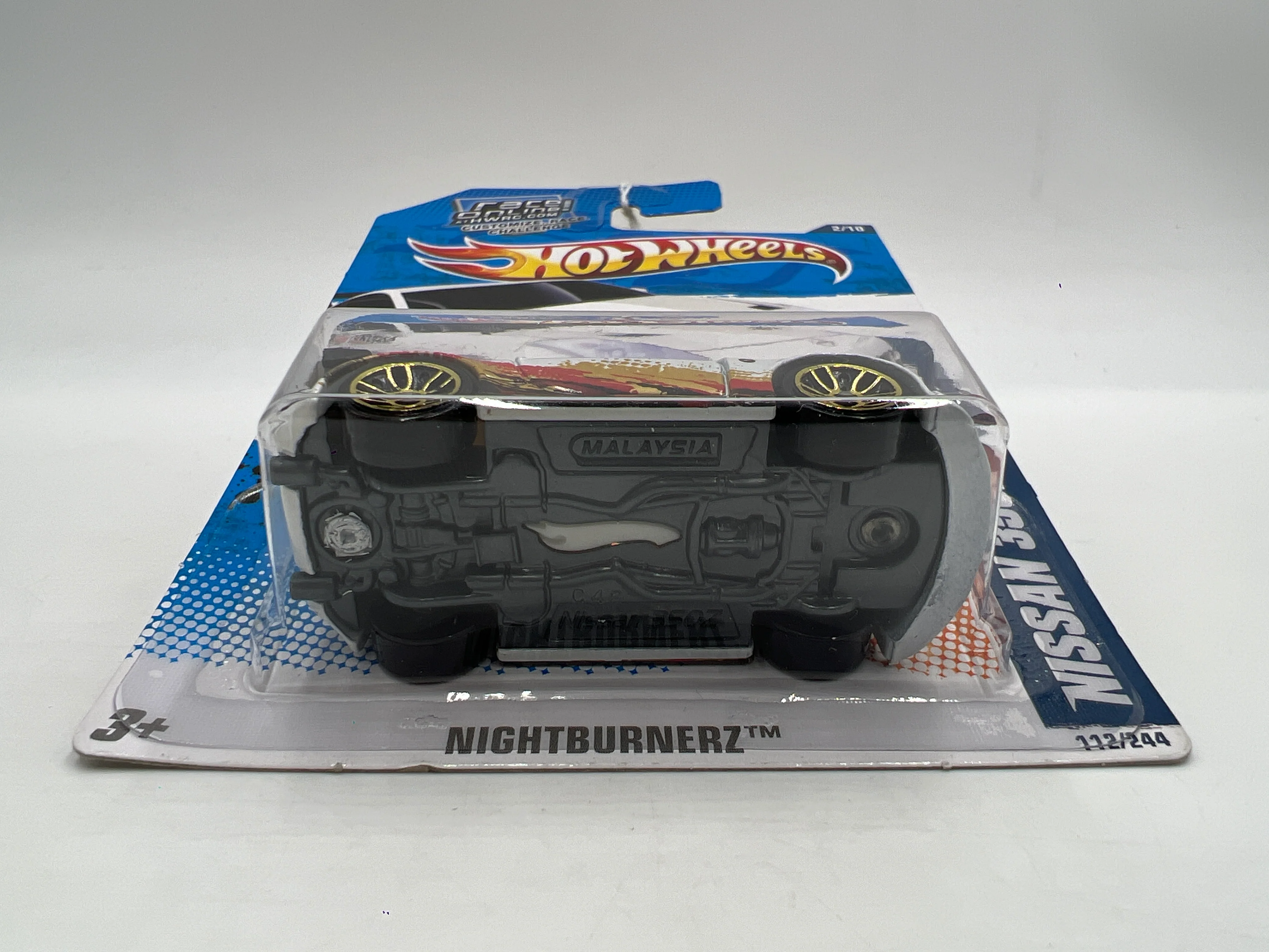 2011 Hot Wheels Nightburnerz #112 Nissan 350Z White - Image 5