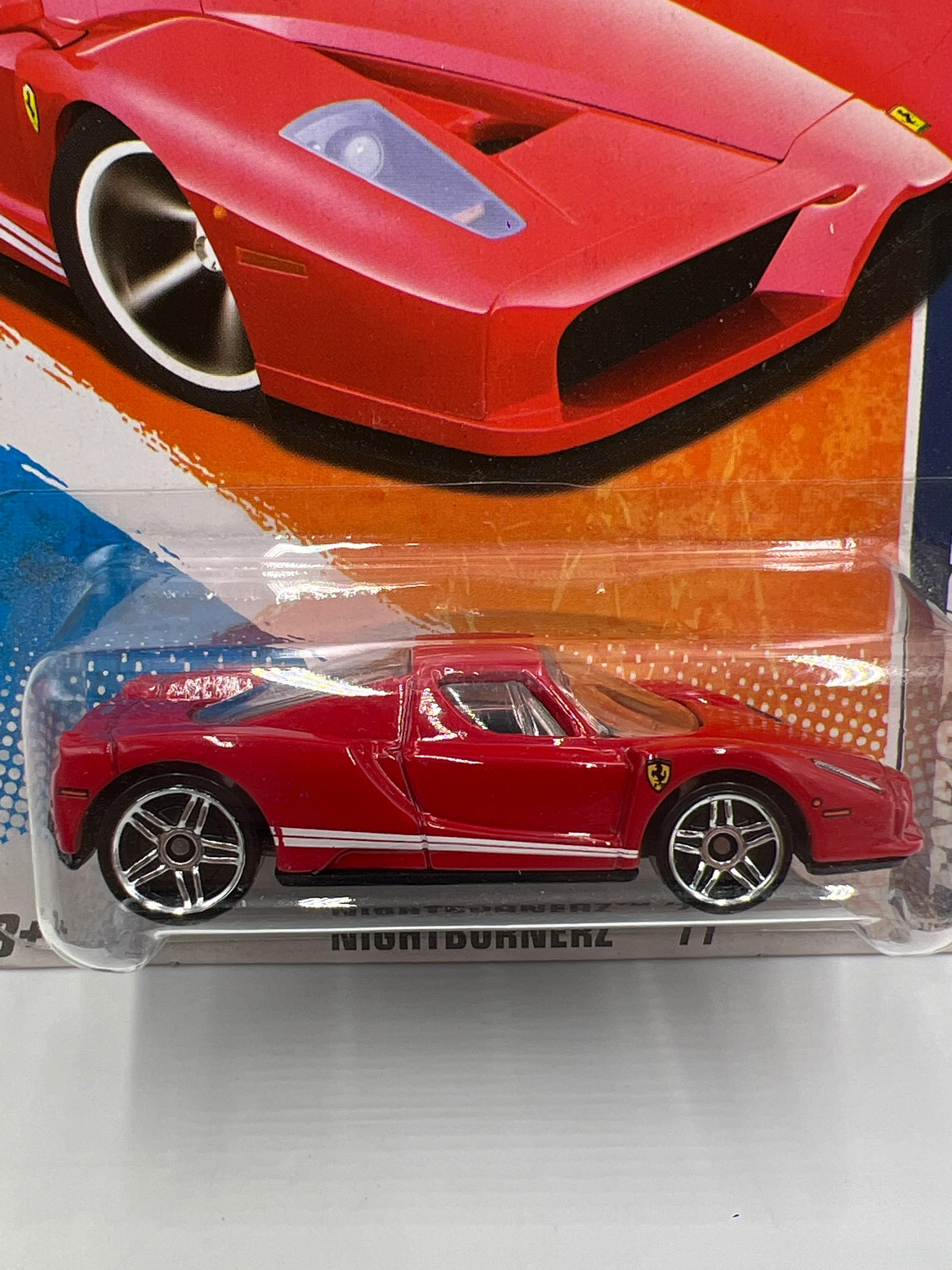 2011 Hot Wheels Nightburnerz #116 Enzo Ferrari Red - Image 2