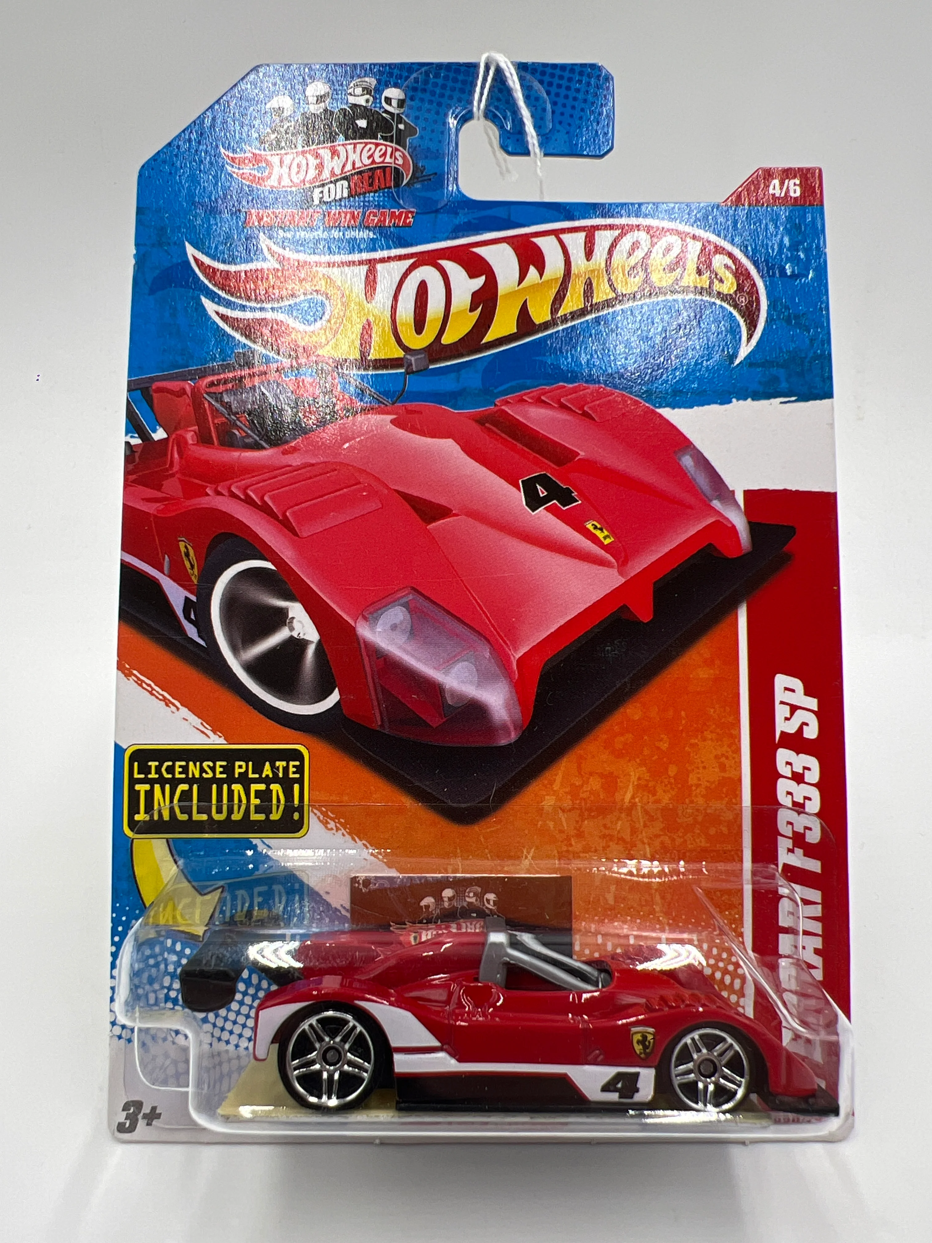 2011 Hot Wheels Thrill Racers Raceway #220 Ferrari F333 SP Red W/License Plate SR - Image 2