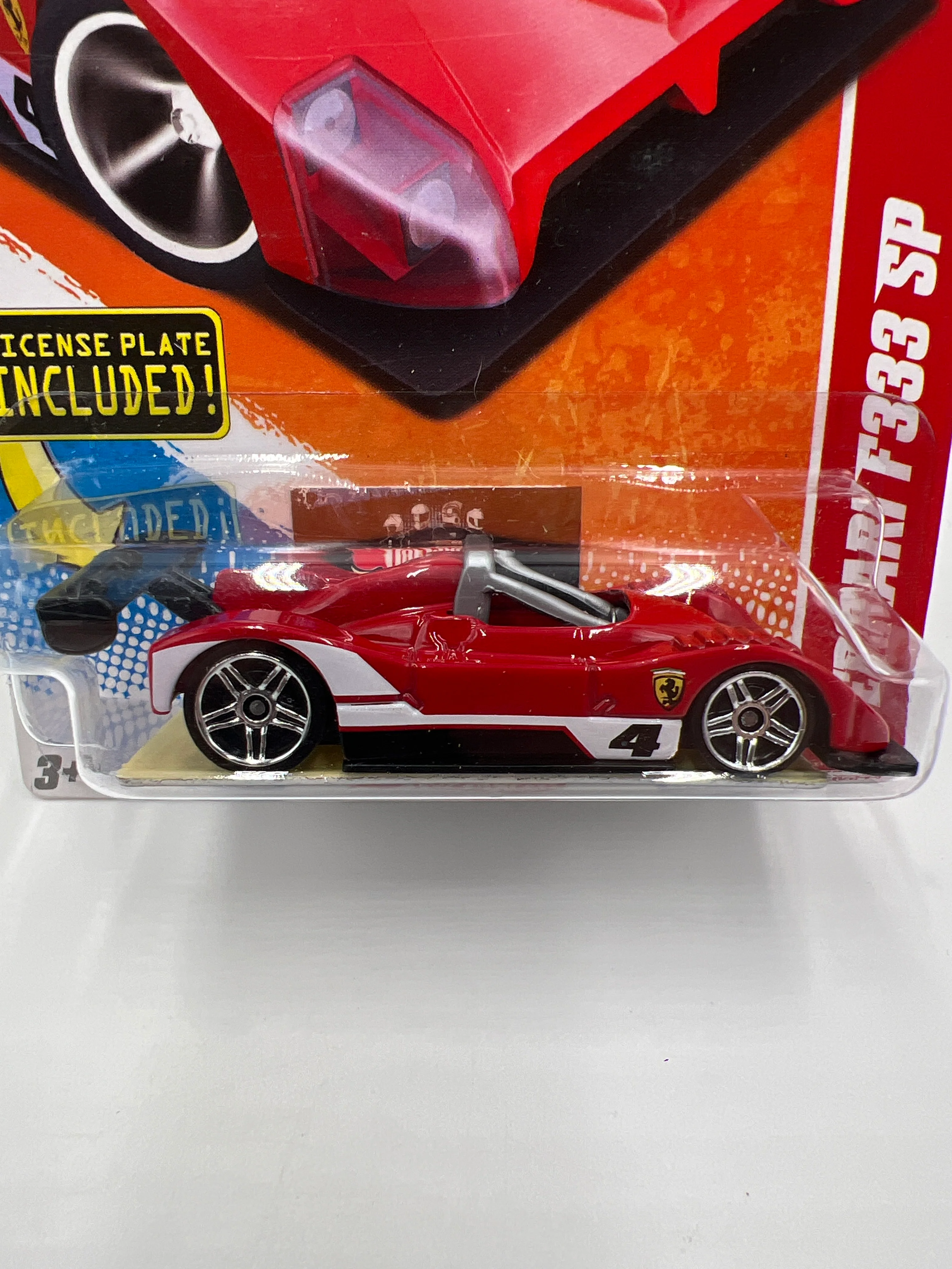 2011 Hot Wheels Thrill Racers Raceway #220 Ferrari F333 SP Red W/License Plate SR - Image 3