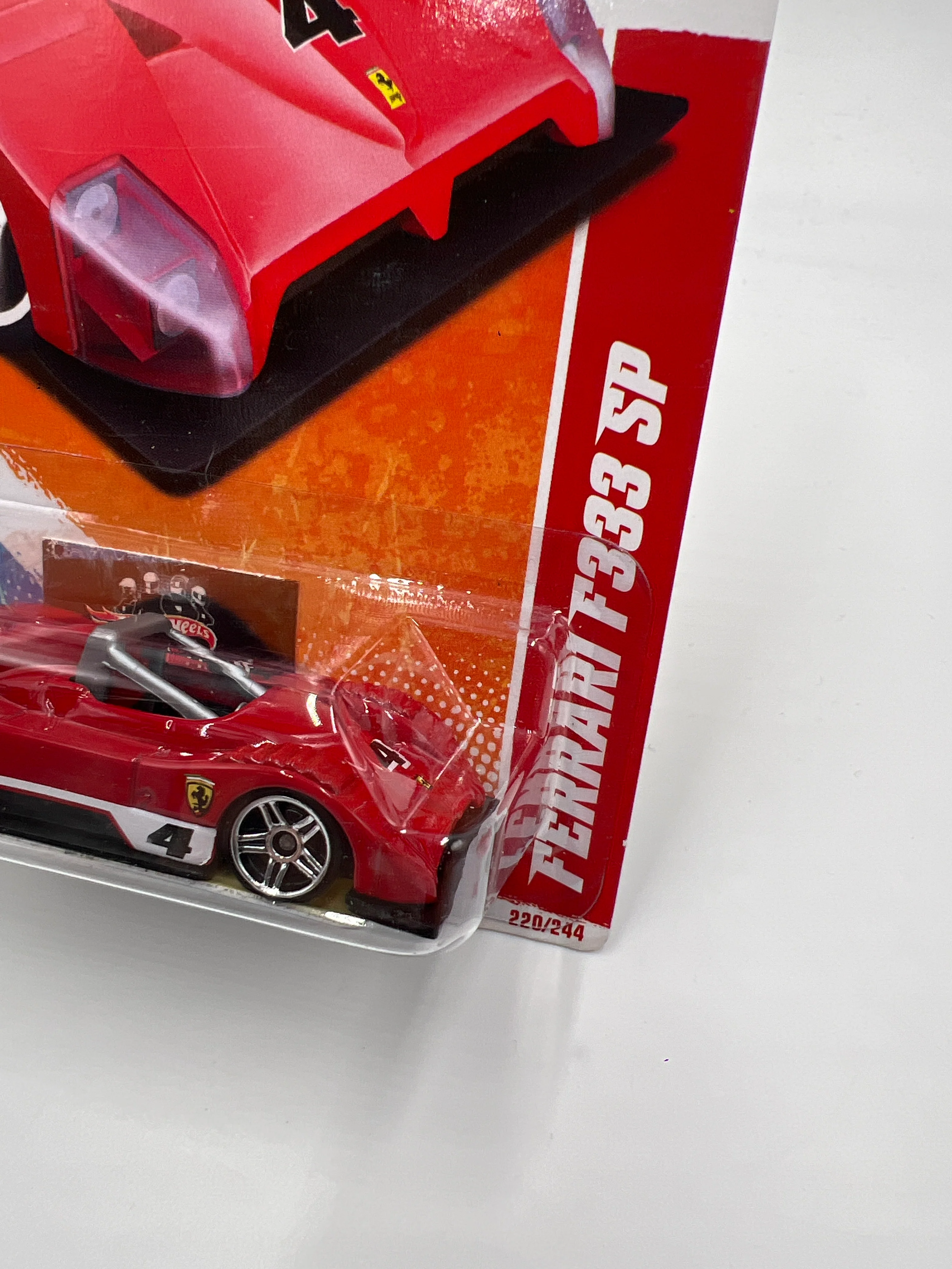 2011 Hot Wheels Thrill Racers Raceway #220 Ferrari F333 SP Red W/License Plate SR - Image 4