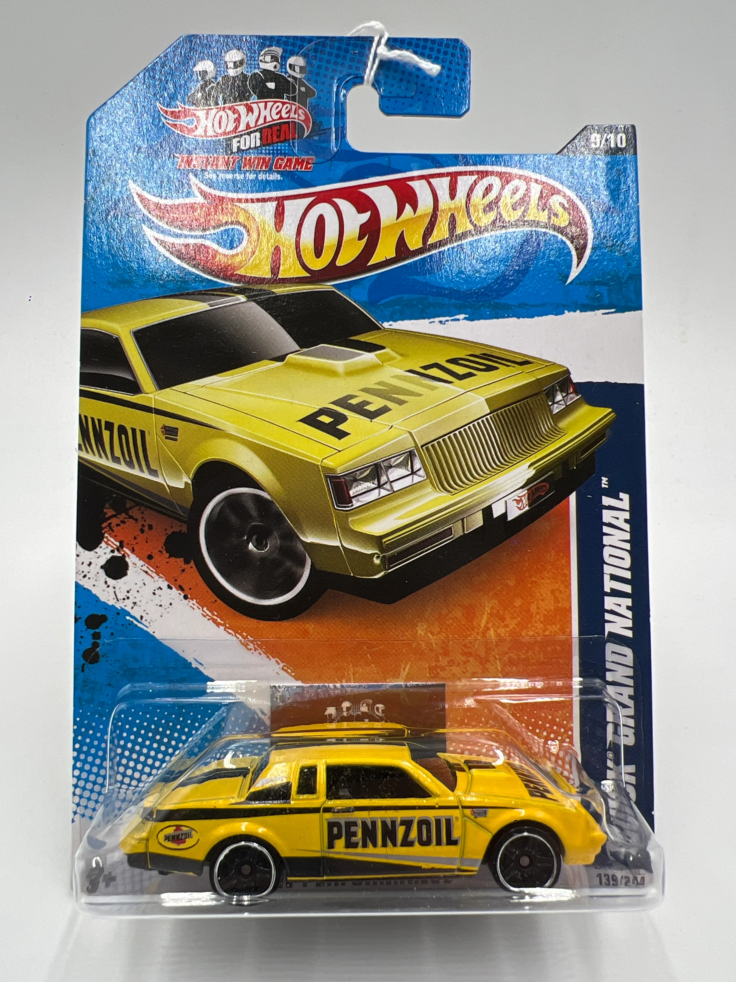 2011 Hot Wheels Performance #139 Buick Grand National Yellow Pennzoil Instant Win Card 54C - Image 2
