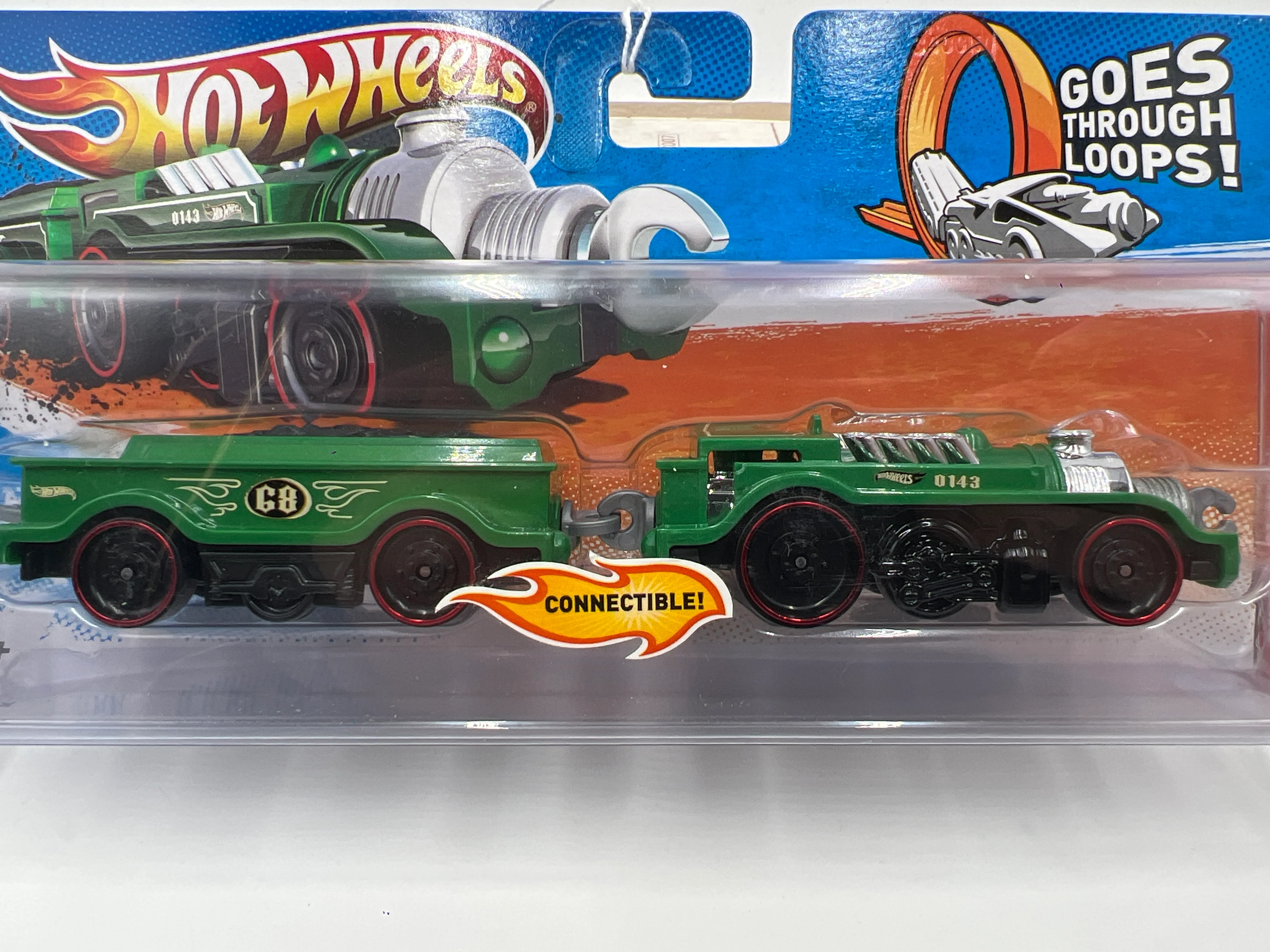 2011 Hot Wheels Rapid Transit Trains Super Stoker Green 116A - Image 3