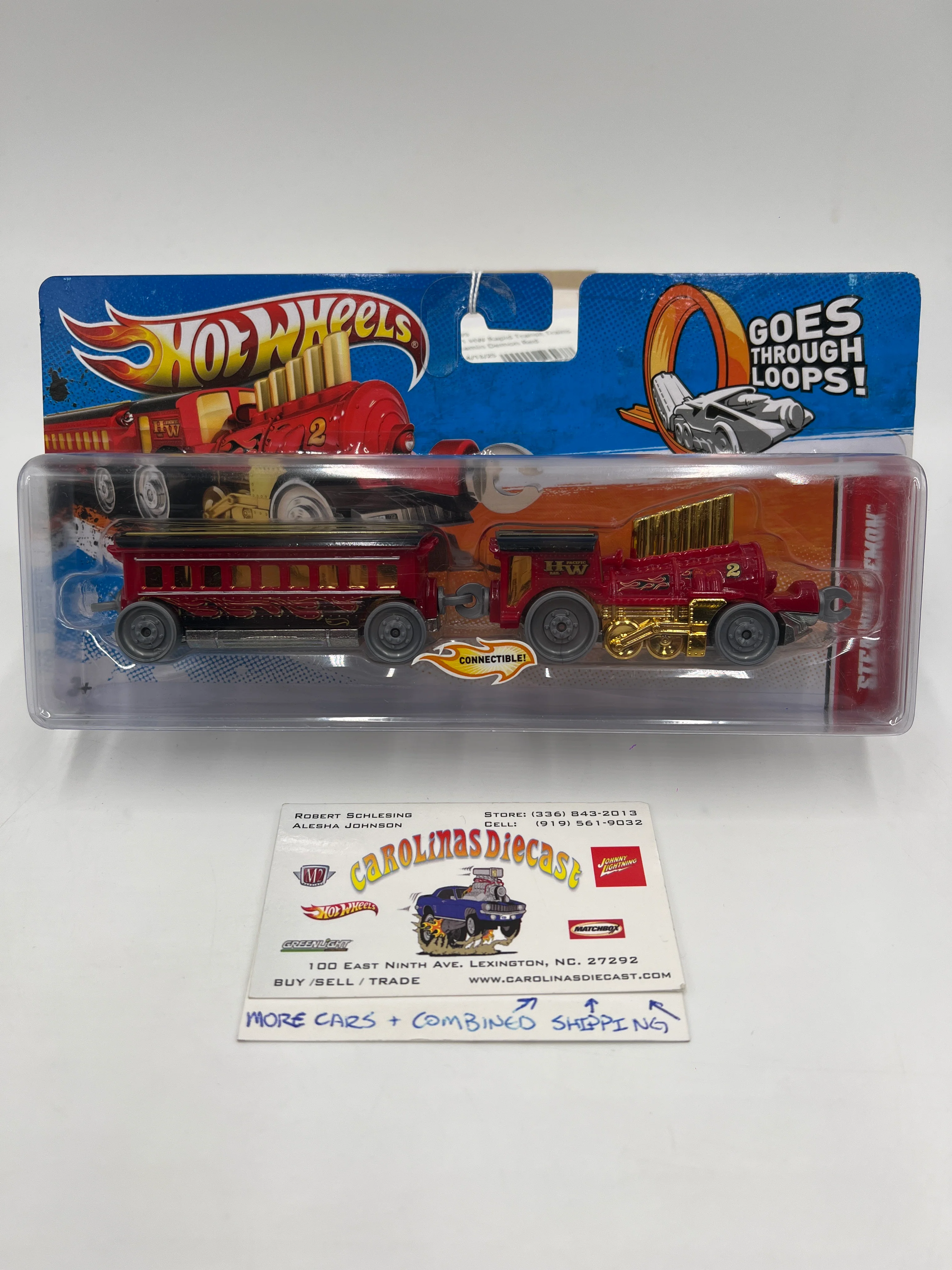 2011 Hot Wheels Rapid Transit Trains Steamin Demon Red SR