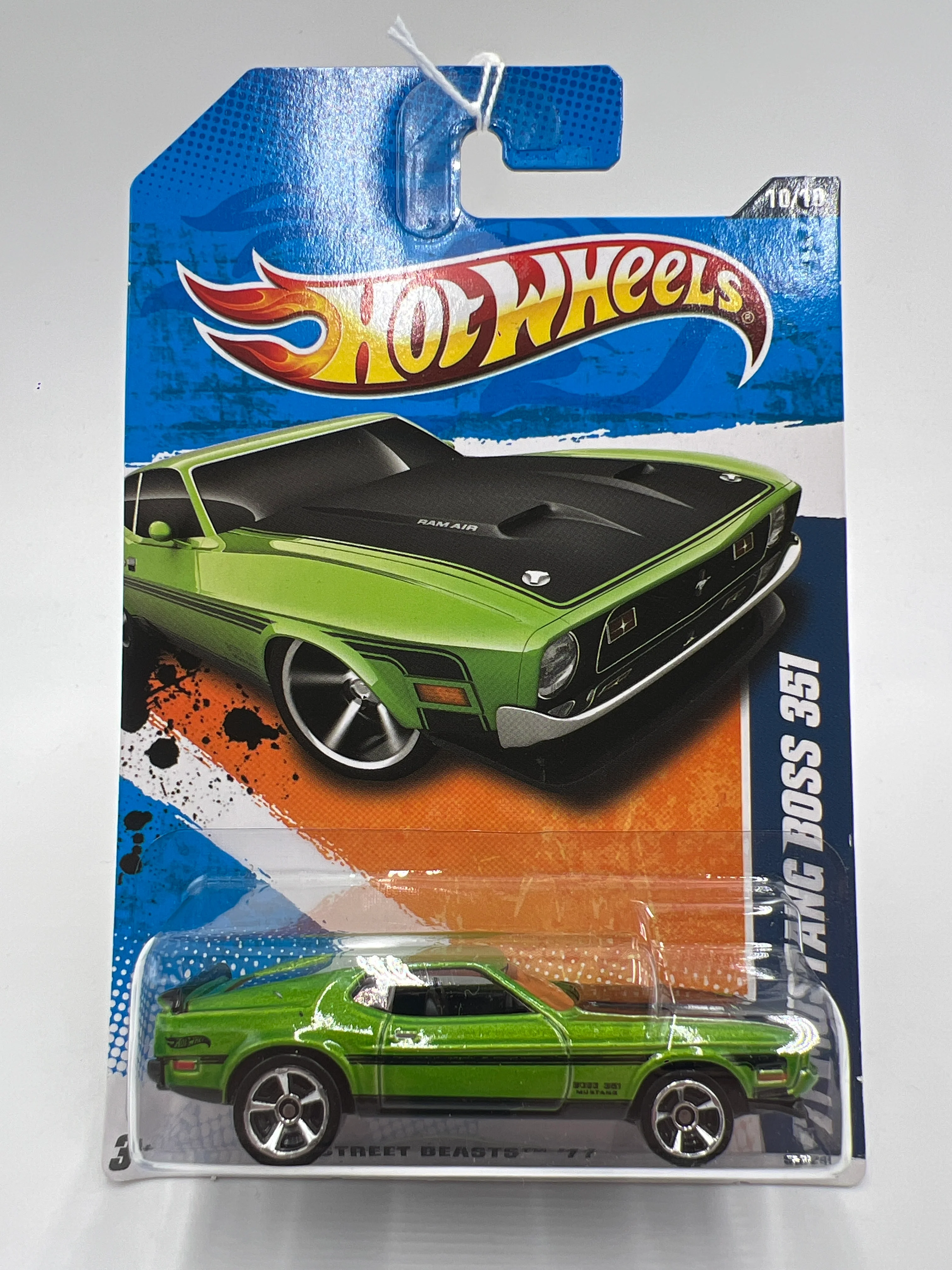 2011 Hot Wheels Street Beasts #90 Pink Window 71 Mustang Boss 351 Green 30D