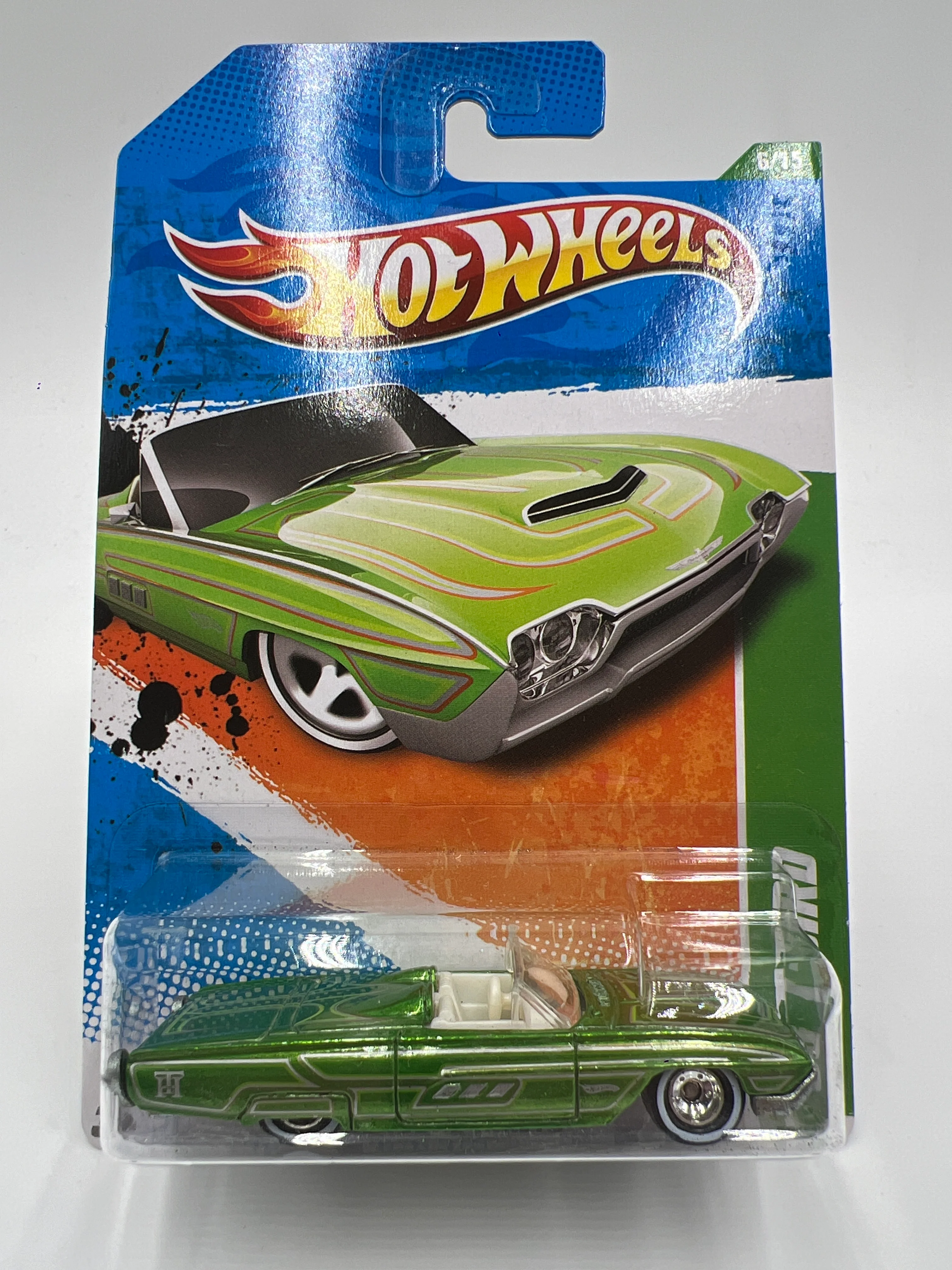 2011 Hot Wheels Super Treasure Hunt #56 63 T-Bird Green W/ Protector - Image 2