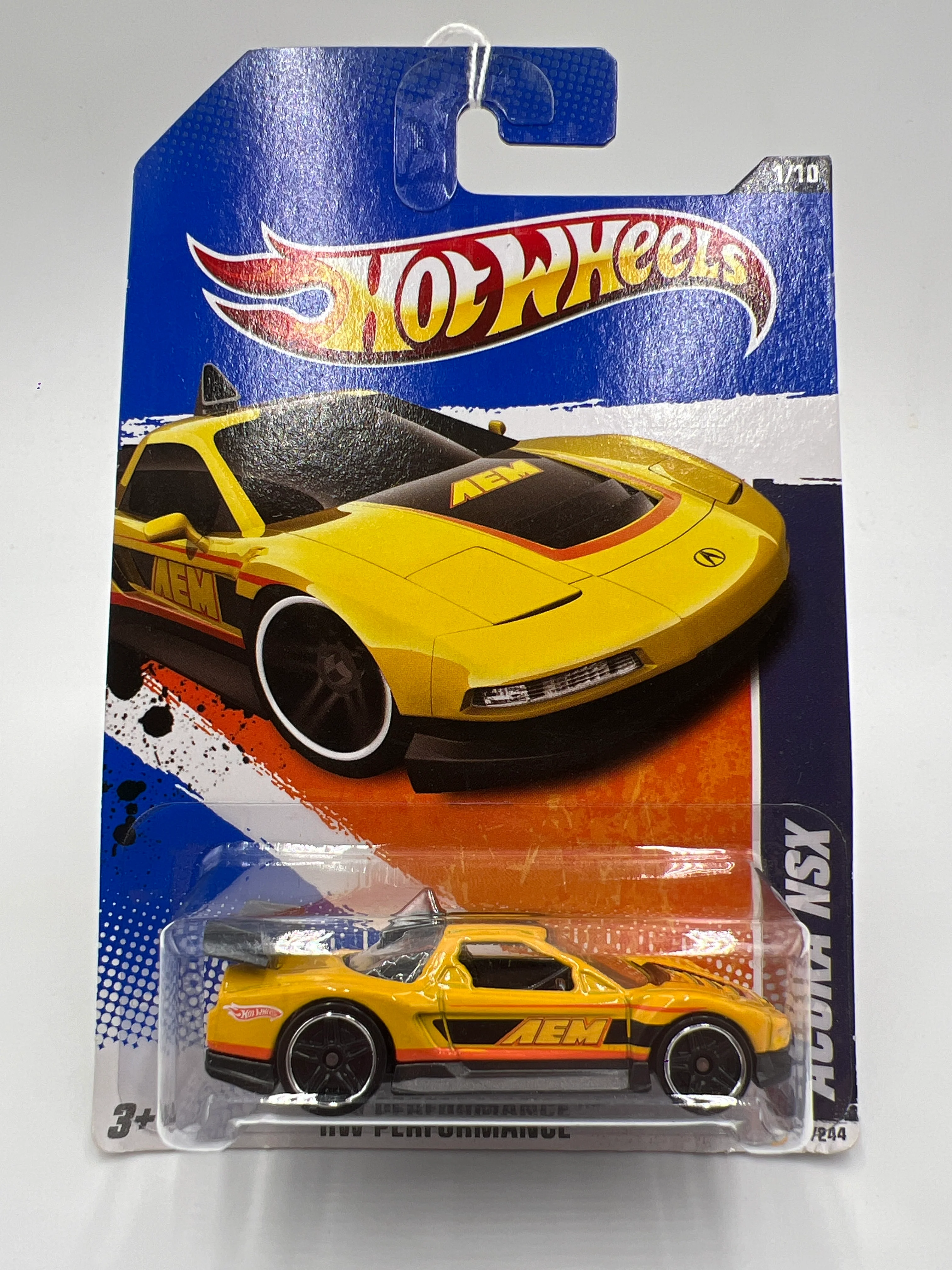 2011 Hot Wheels Performance #131 Acura NSX Yellow - Image 2