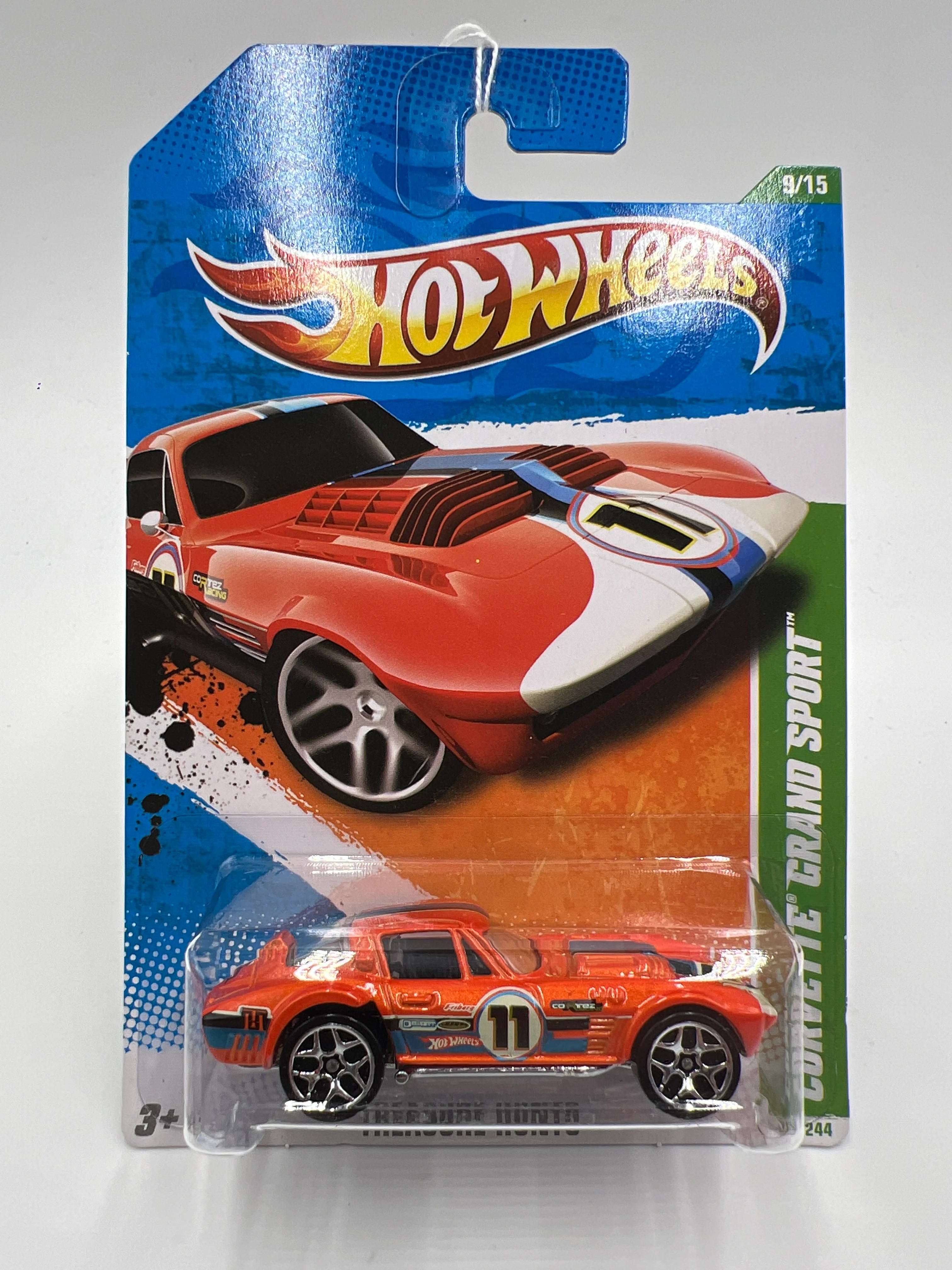 2011 Hot Wheels Treasure Hunts #59 Corvette Grand Sport Orange - Image 2