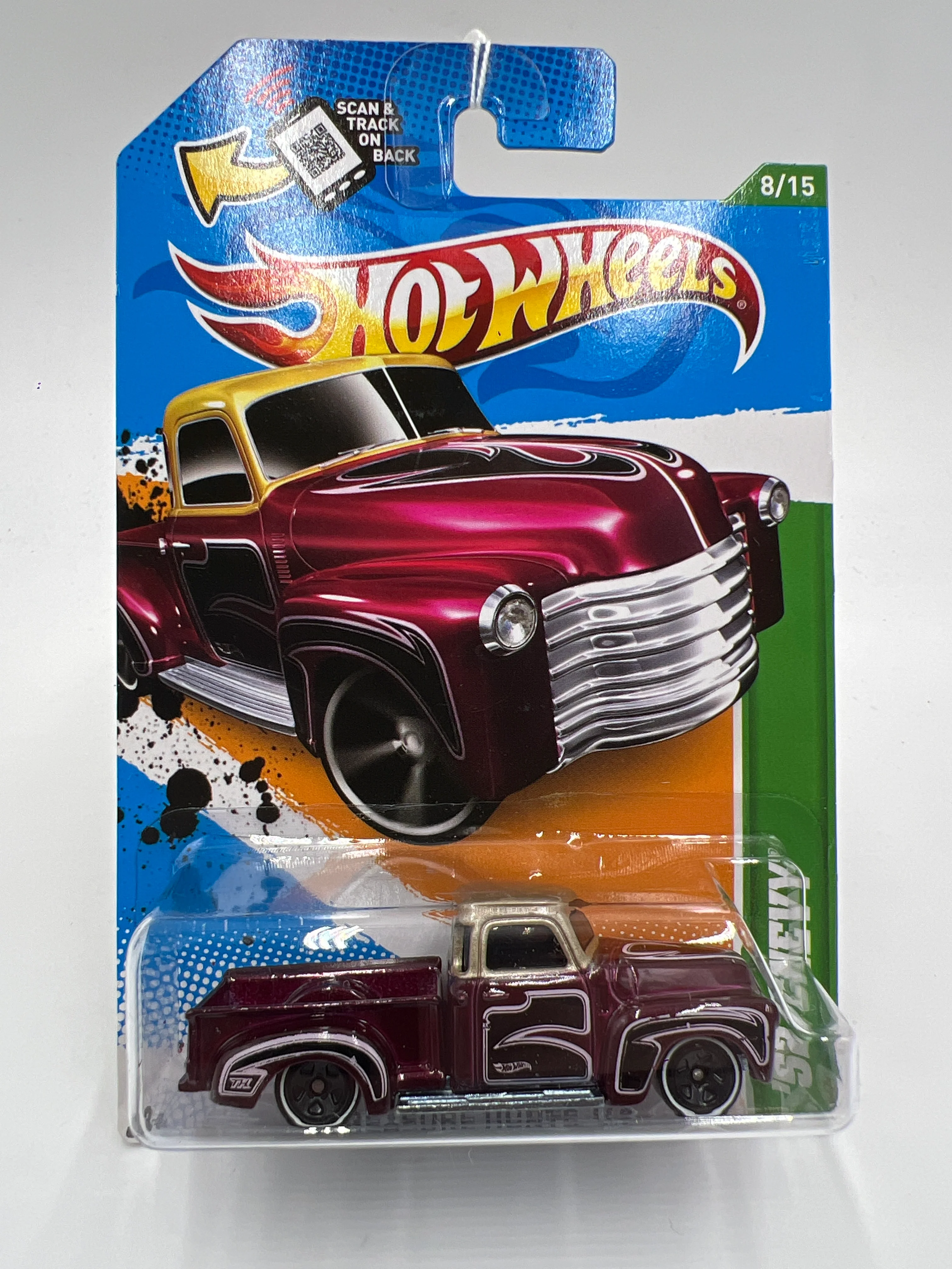 2012 Hot Wheels Treasure Hunts #58 62 Chevy Dark Magenta - Image 2