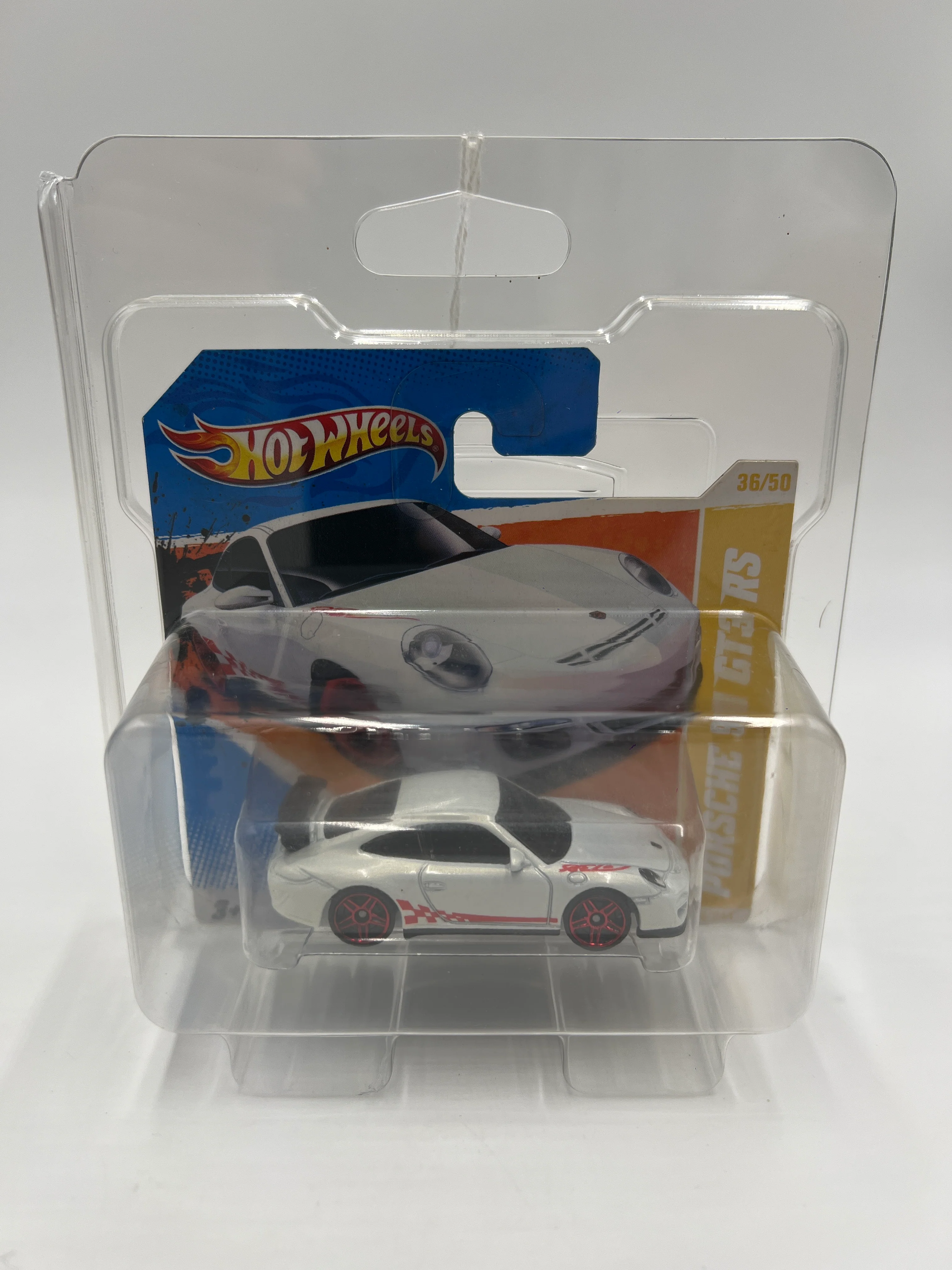 2011 HW Premiere #36 Porsche 911 GT3 RS White Short Card W/Protector - Image 7