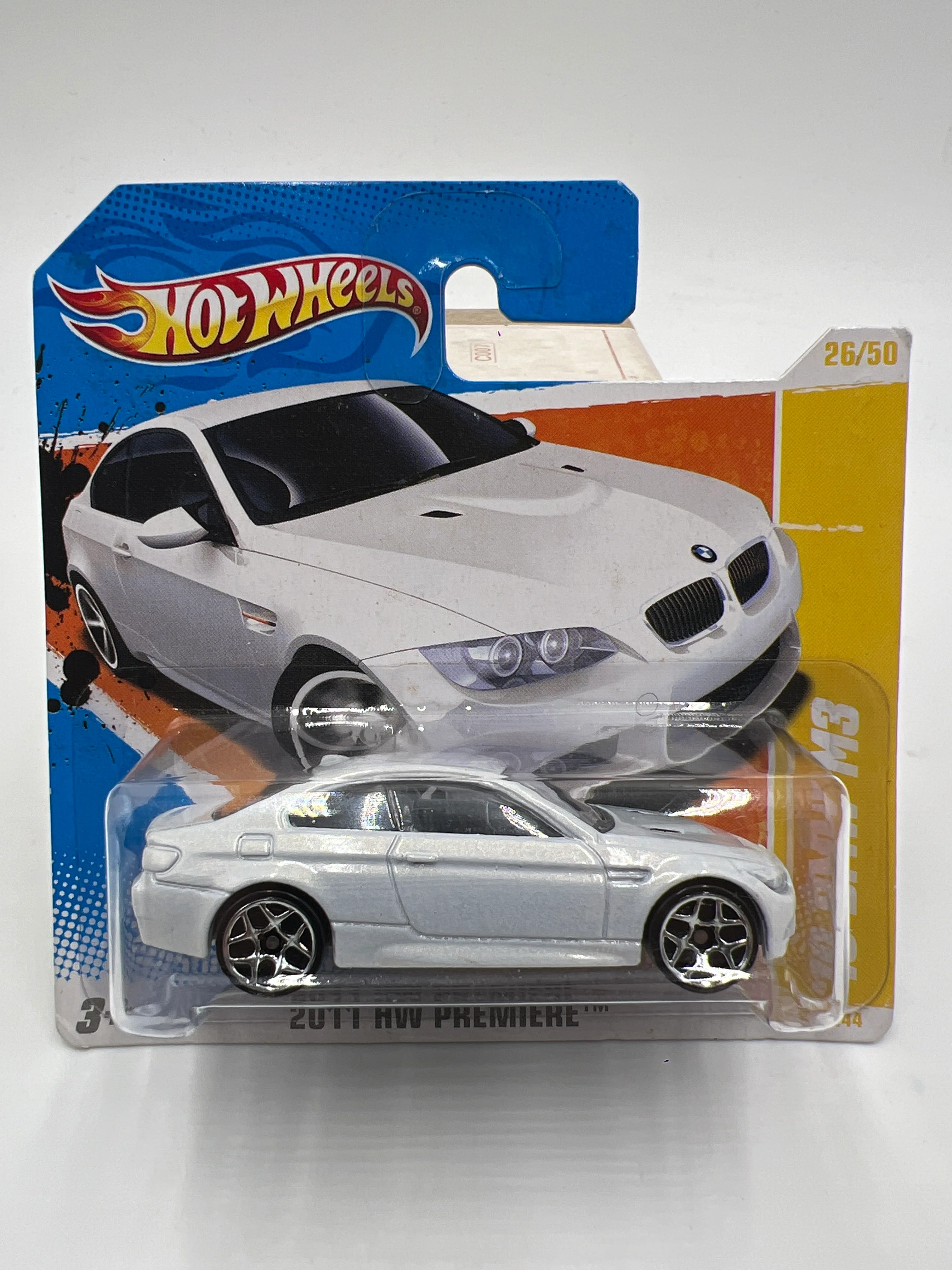 2011 HW Premiere #26 10 BMW M3 White Short Card W/Protector - Image 2