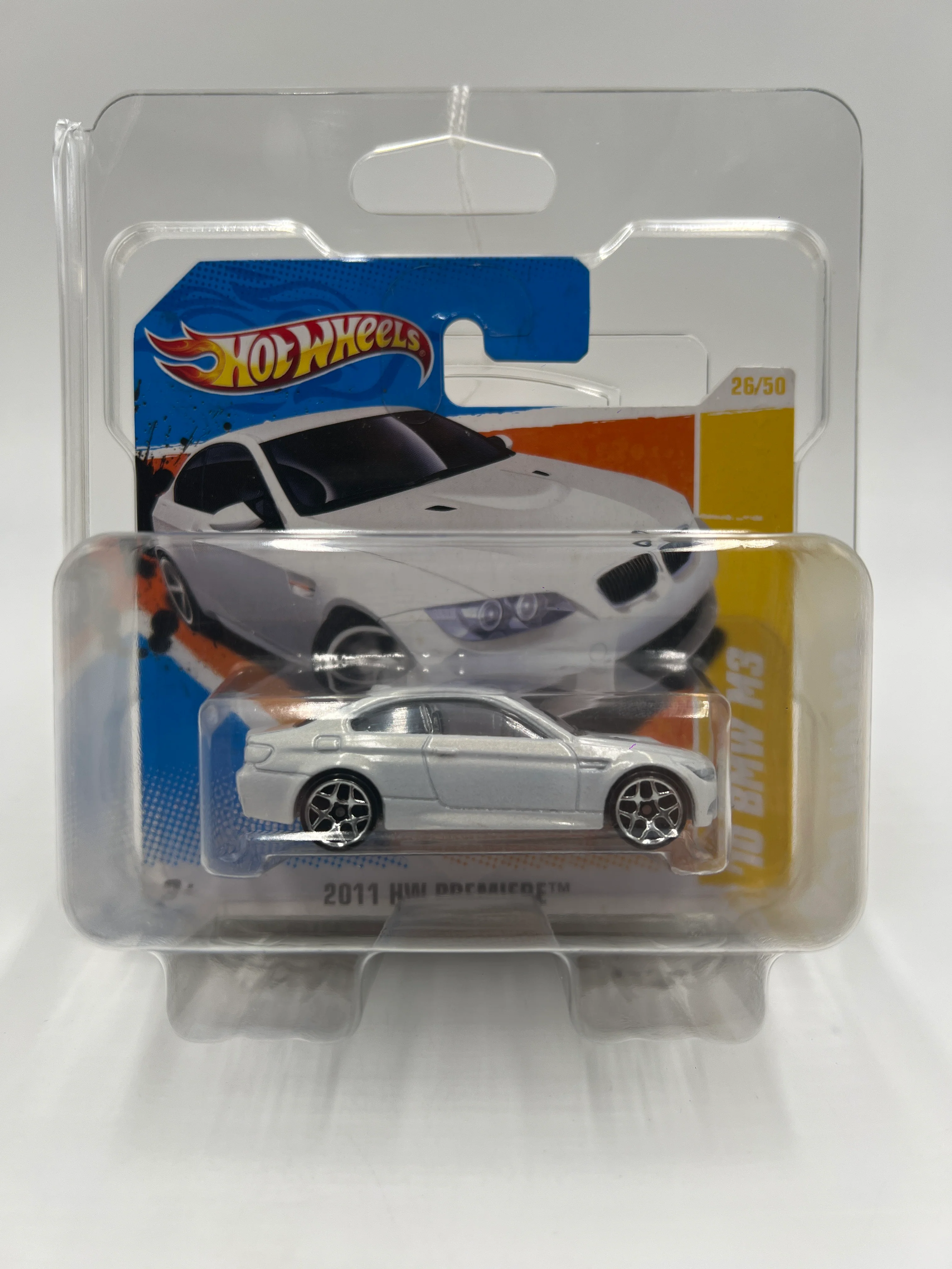 2011 HW Premiere #26 10 BMW M3 White Short Card W/Protector - Image 8