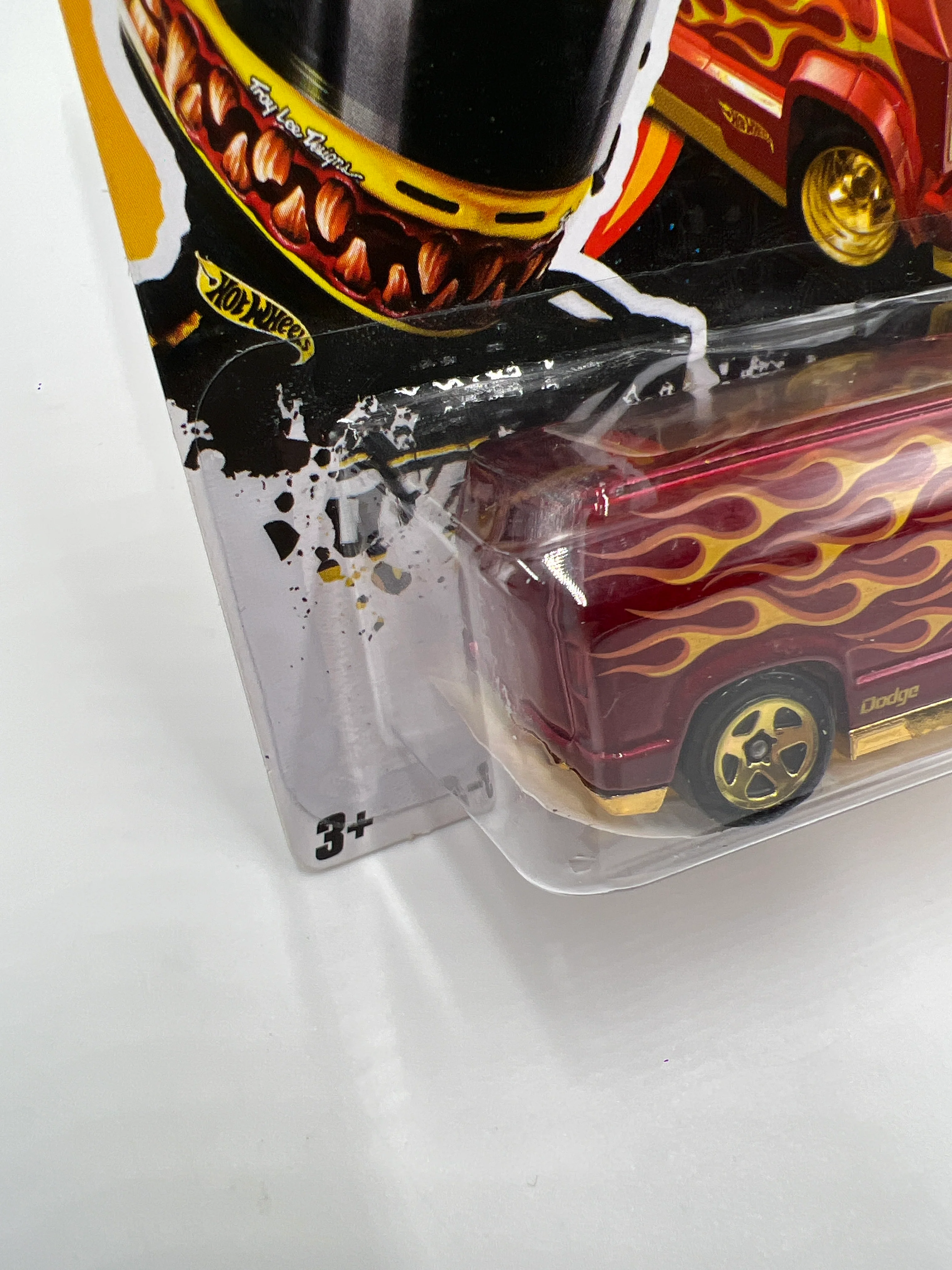 2012 Team Hot Wheels Top Rides Yellow Driver Picks Custom 77 Dodge Van Red 153A - Image 5