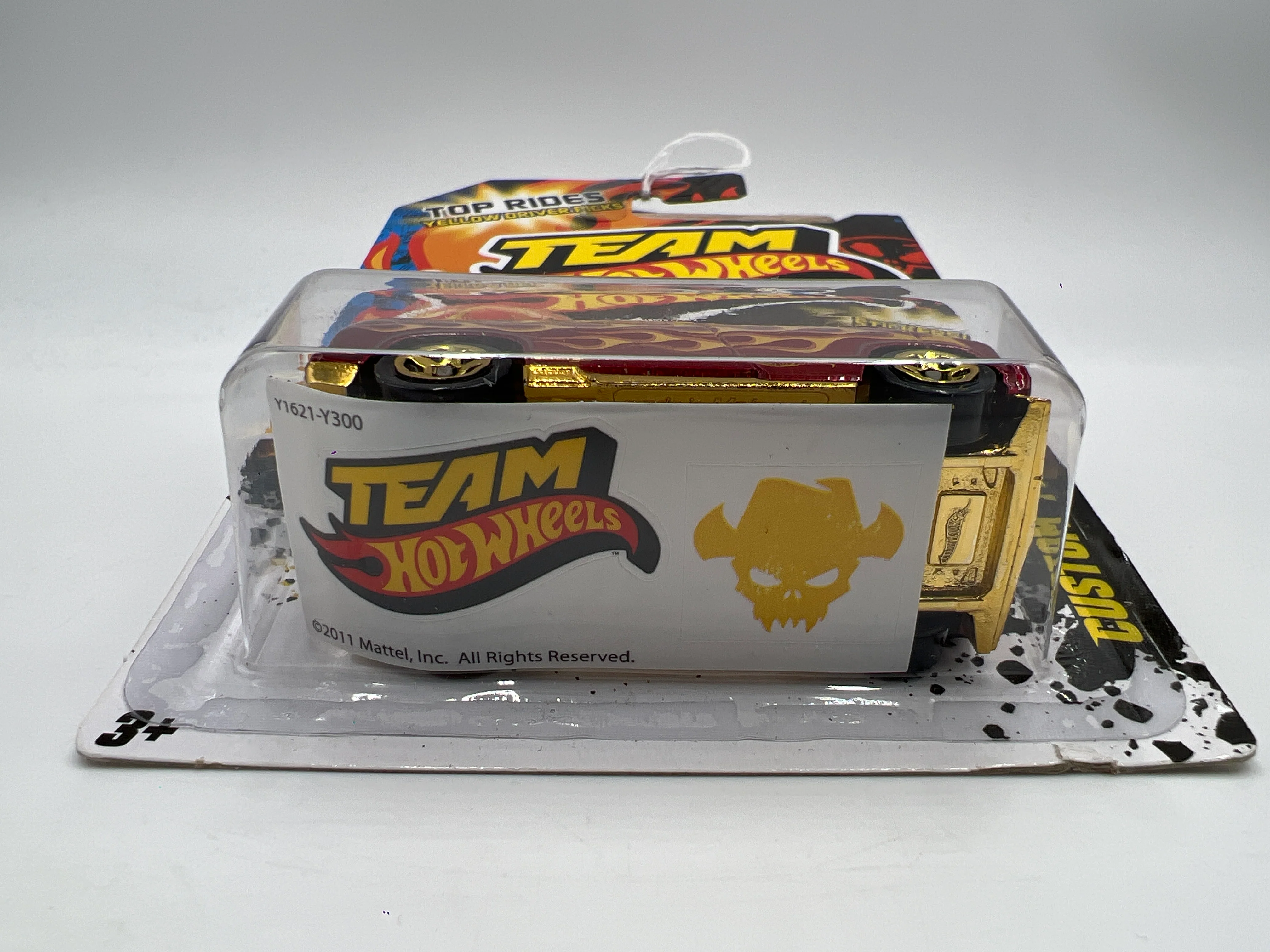 2012 Team Hot Wheels Top Rides Yellow Driver Picks Custom 77 Dodge Van Red 153A - Image 6