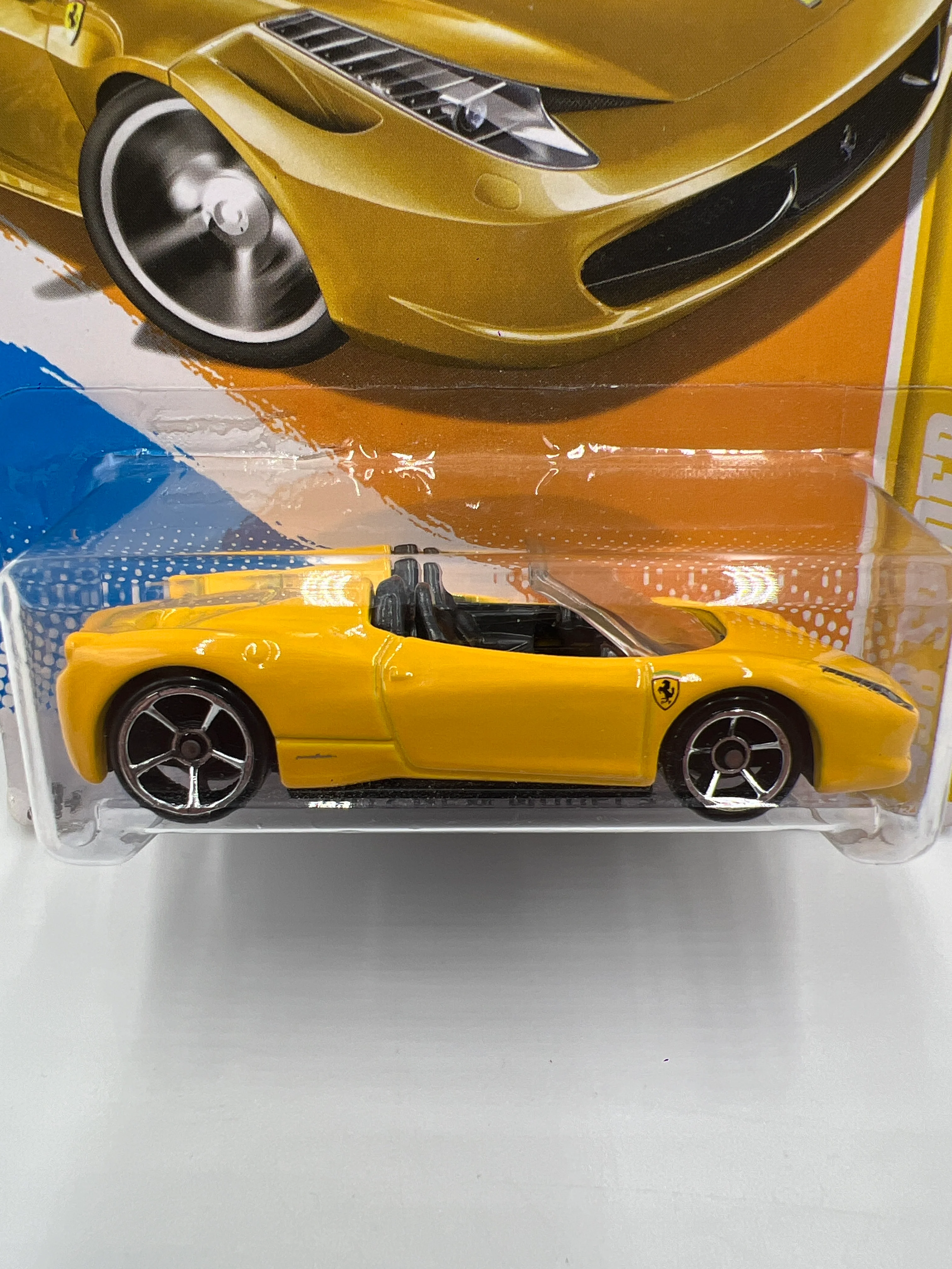 2012 Hot Wheels New Models #25 Ferrari 458 Spider Yellow SR - Image 3