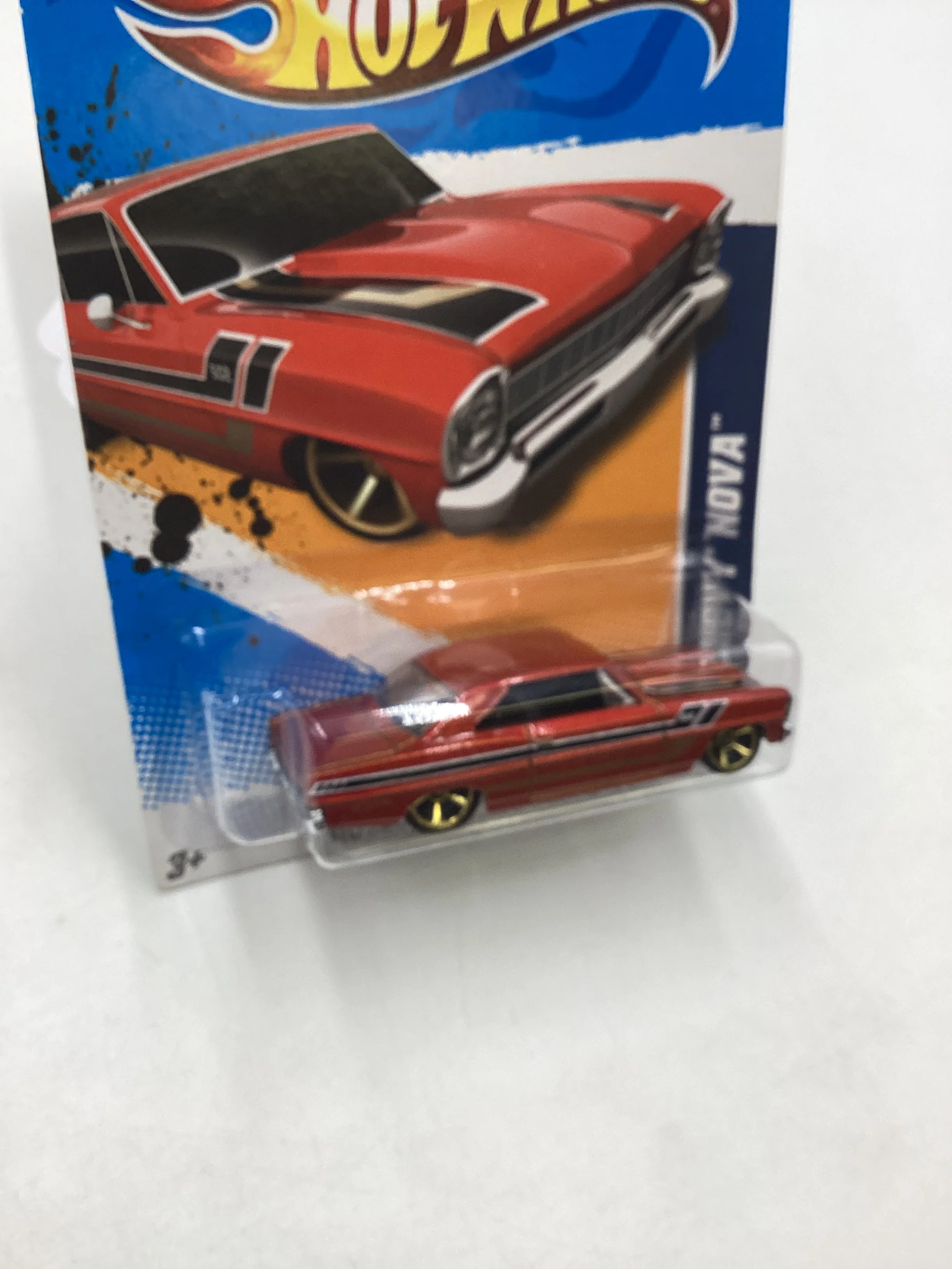 2012 Hot Wheels #106 66 Chevy Nova Burnt Orange 17B - Image 5
