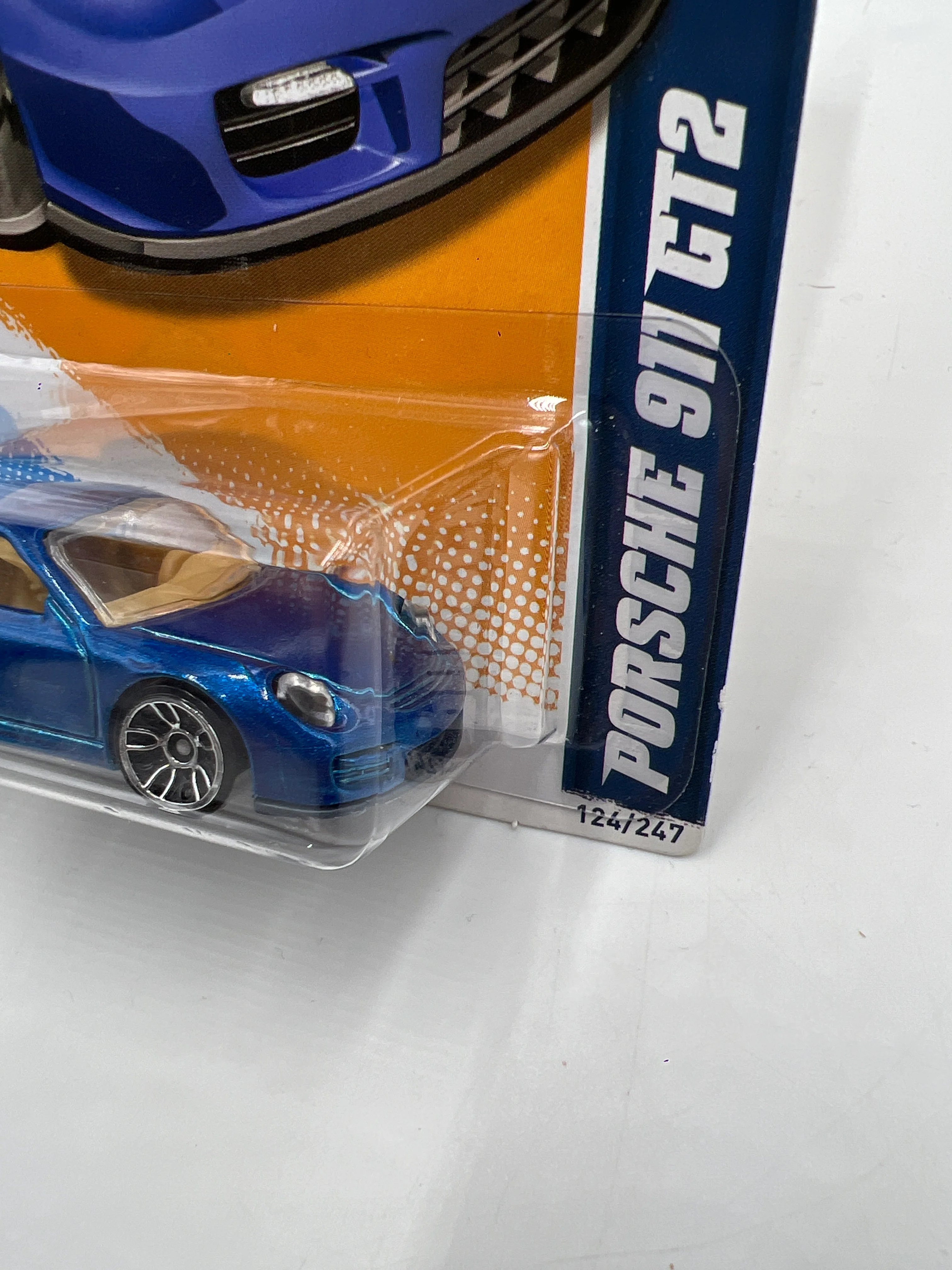 2012 Hot Wheels All Stars #124 Porsche 911 GT2 Blue - Image 4