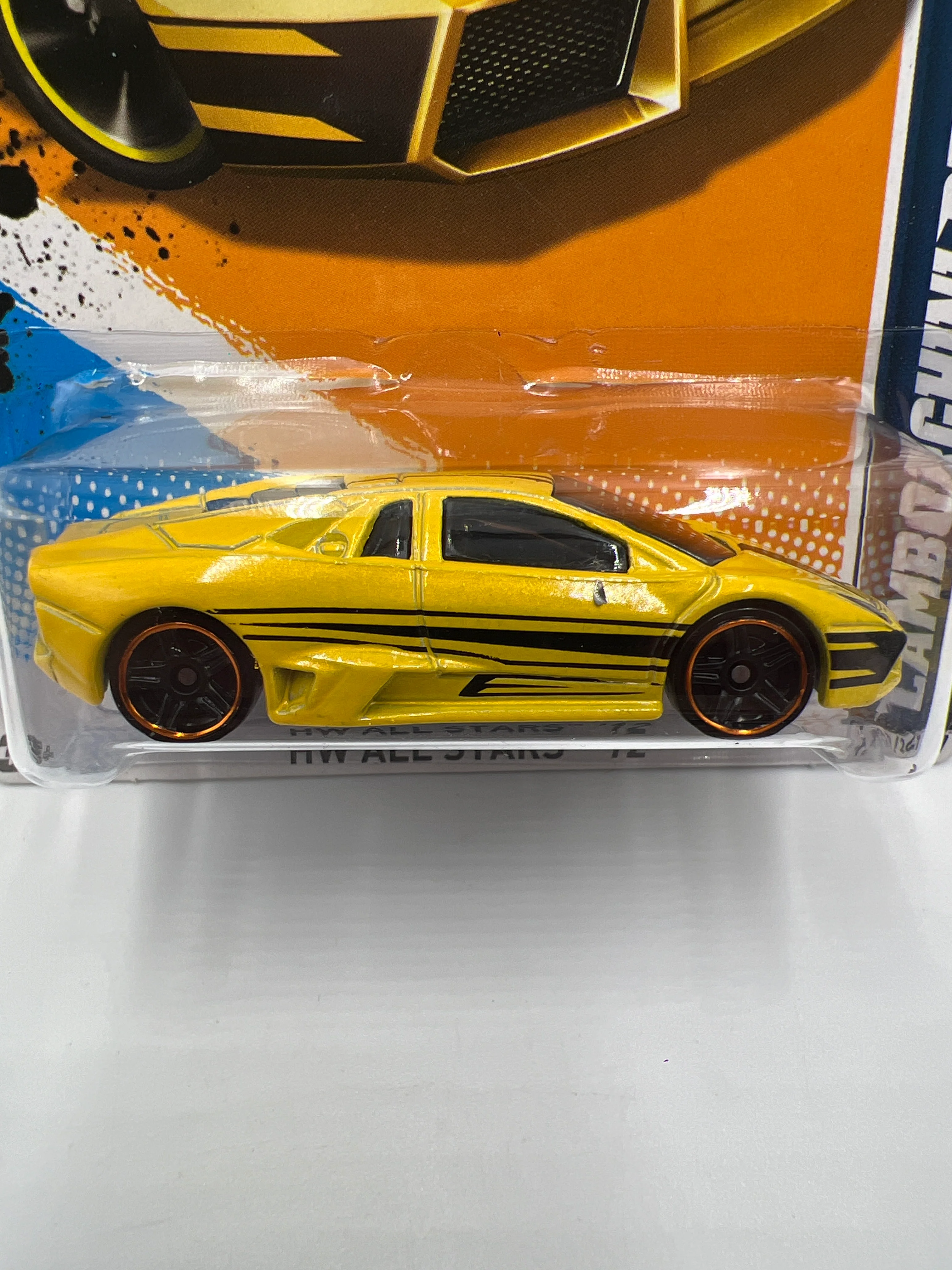 2012 Hot Wheels HW All Stars #121 Lamborghini Reventon Yellow - Image 3