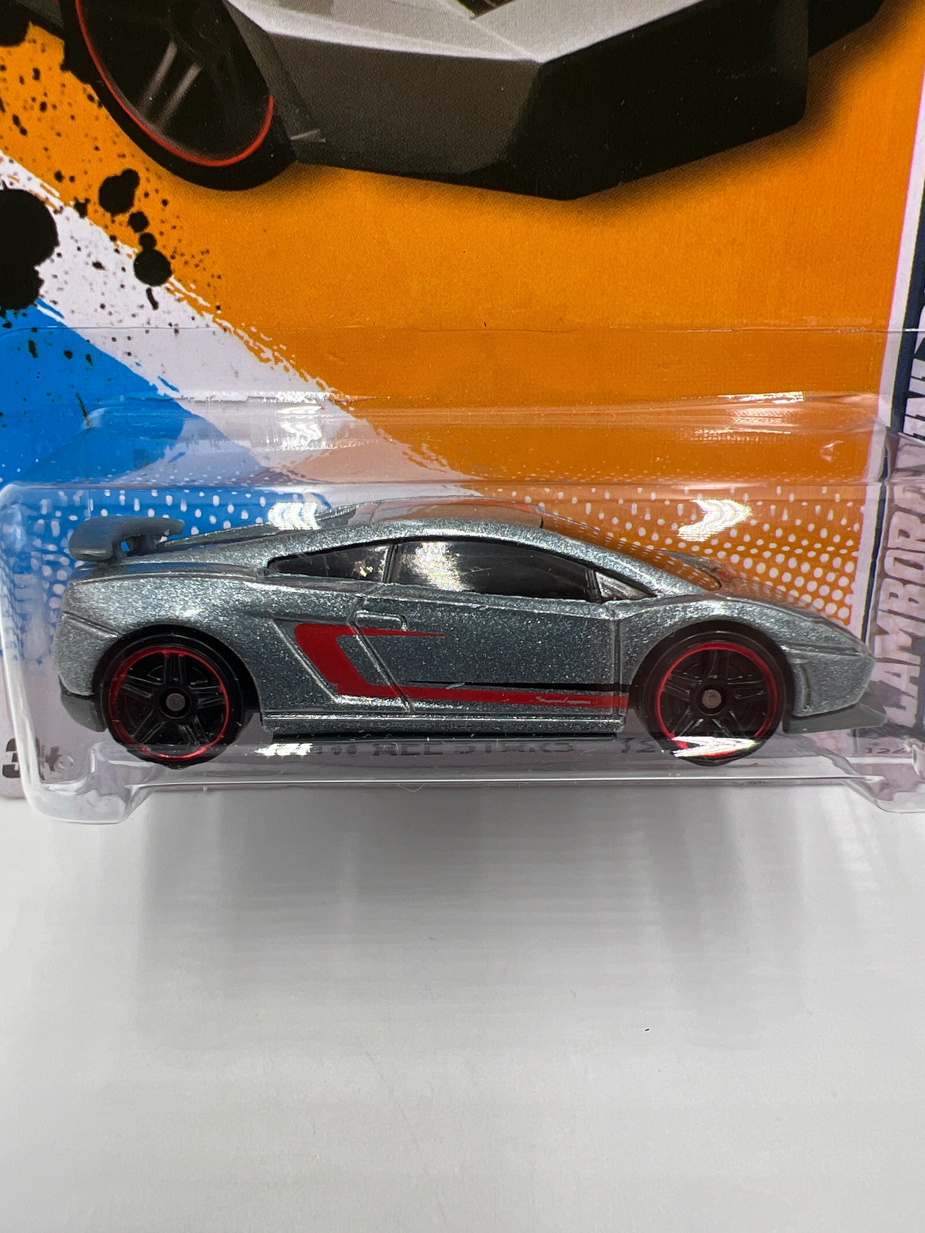 2012 Hot Wheels All Stars #126 Lamborghini Gallardo LP 570-4 SuperLeggera Silver - Image 3