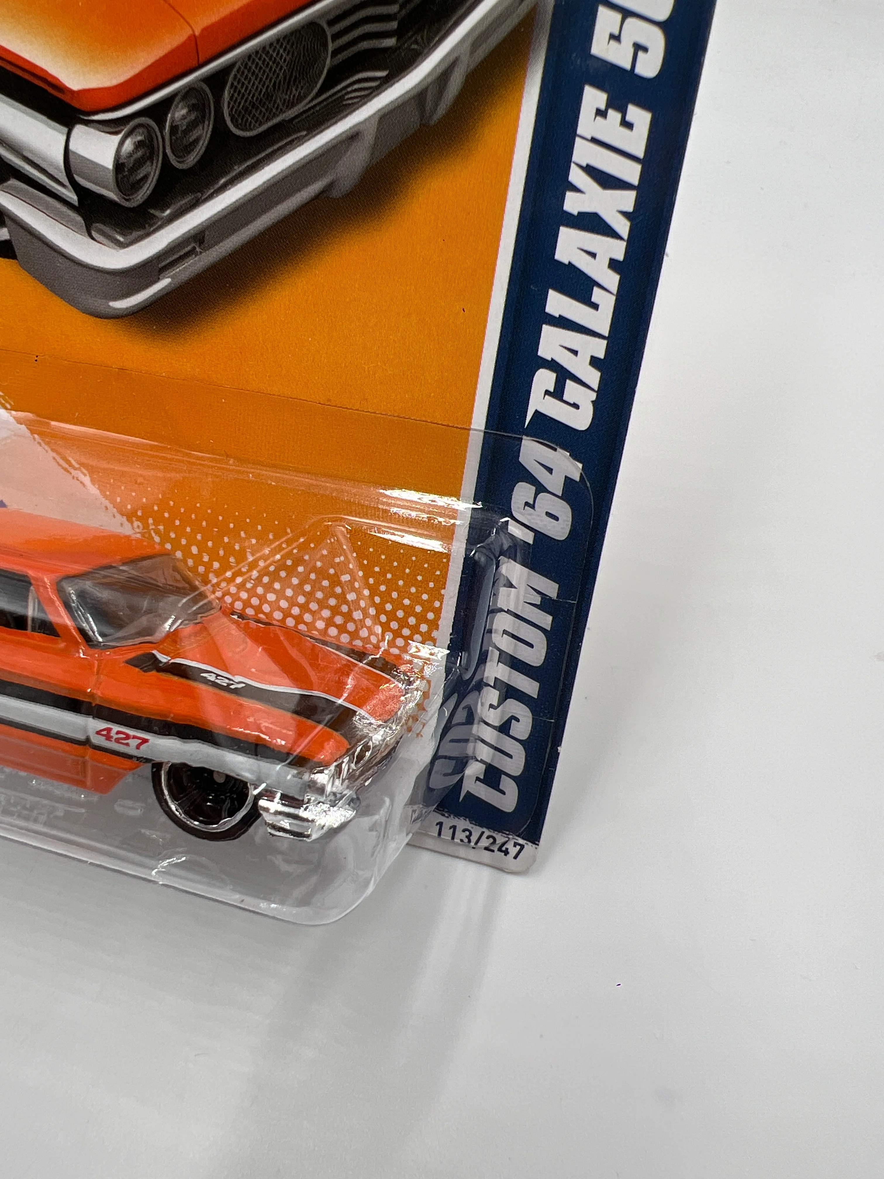2012 Hot Wheels Muscle Mania Ford #113 Custom 64 Galaxie 500 Orange 22D - Image 3