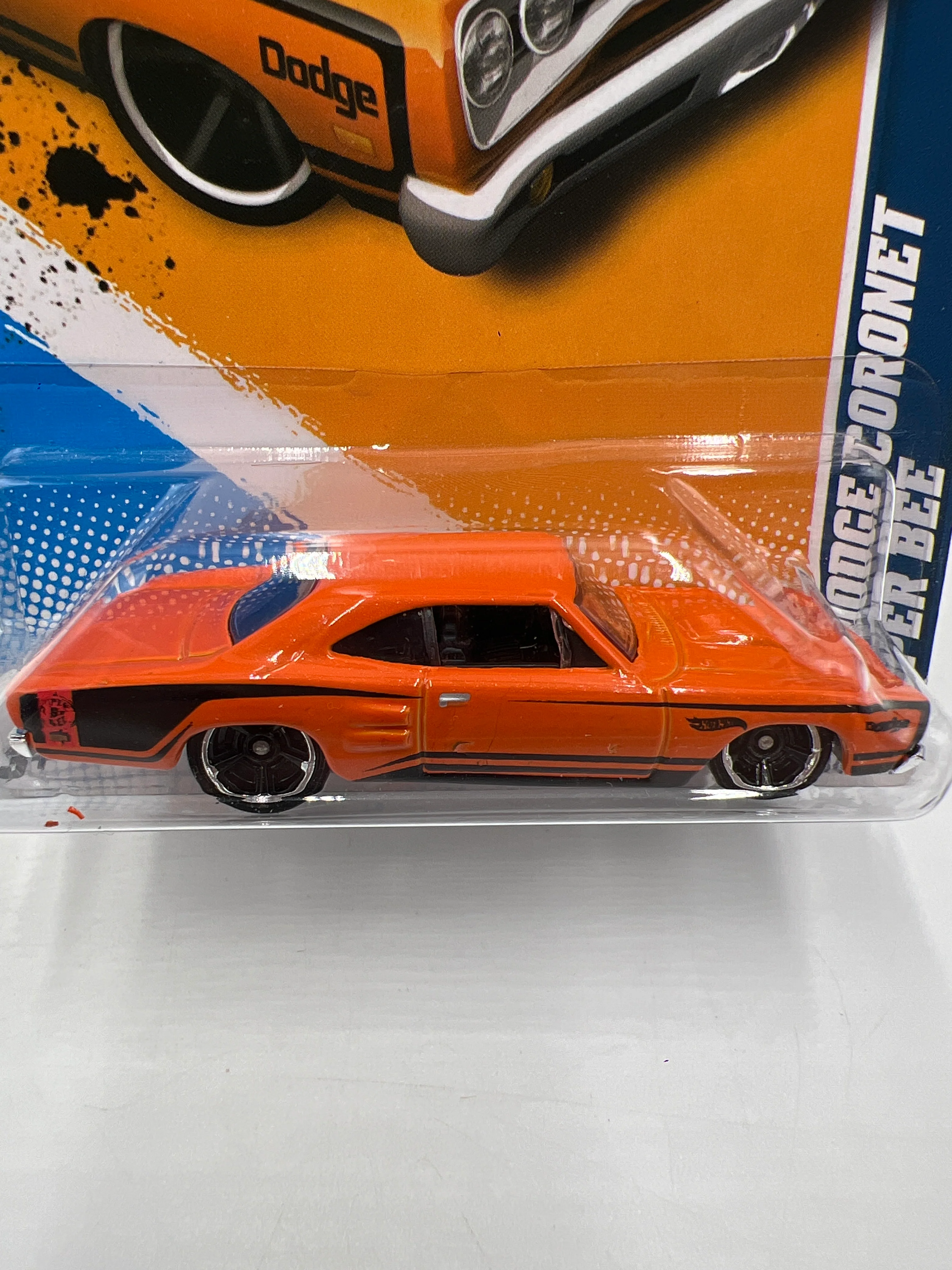 2012 Hot Wheels Muscle Mania Mopar #84 69 Dodge Coronet Super Bee Orange 39D - Image 3
