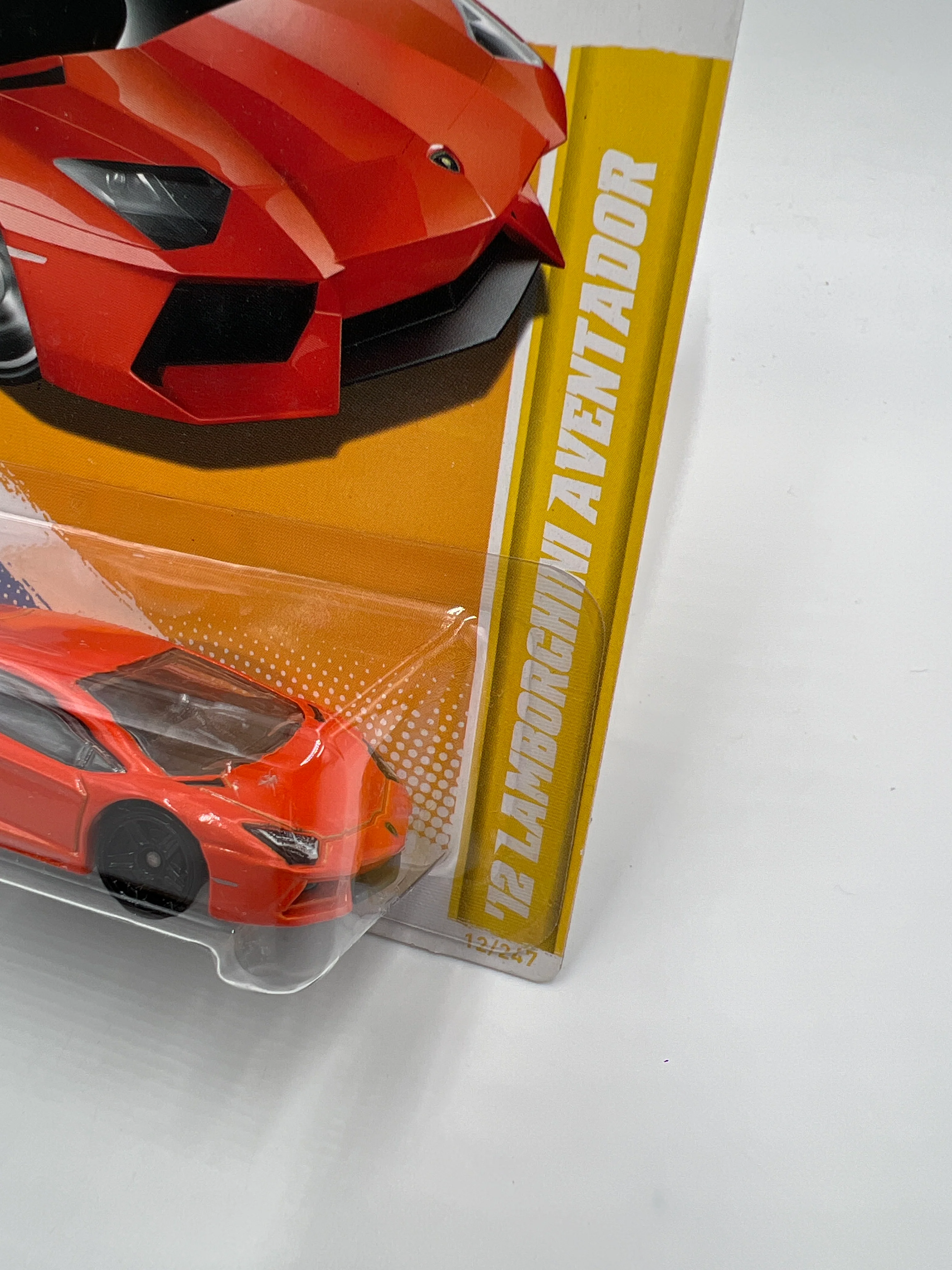 2012 Hot Wheels New Models #12 12 Lamborghini Aventador Orange 101A - Image 3