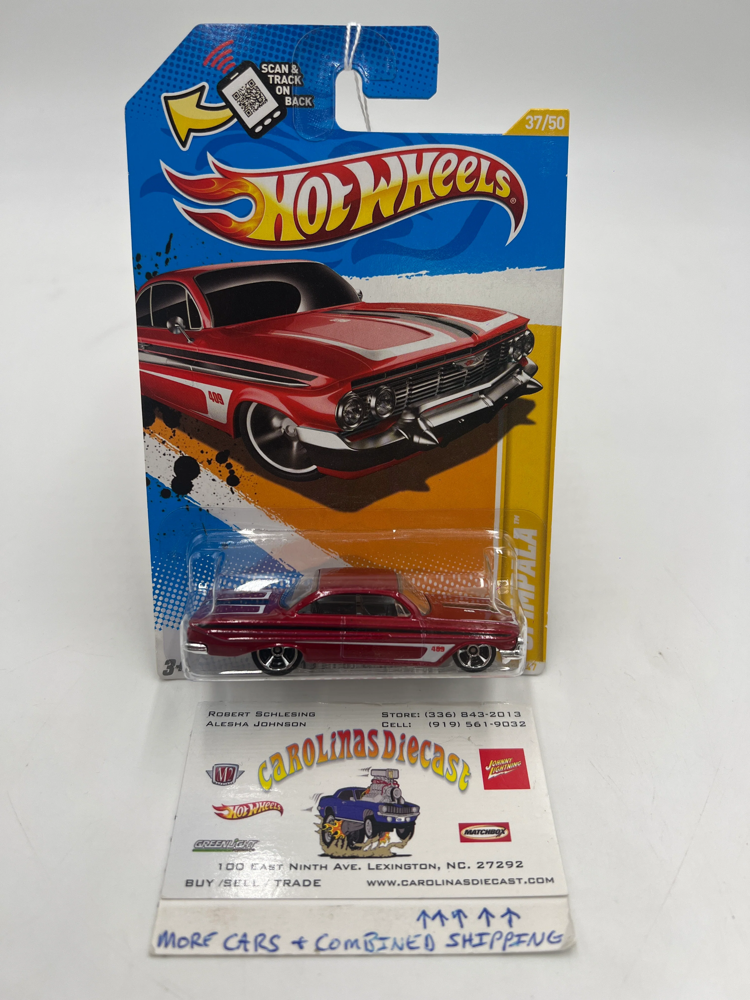 2012 Hot Wheels New Models #37 61 Impala Red see last pic and desc 6E