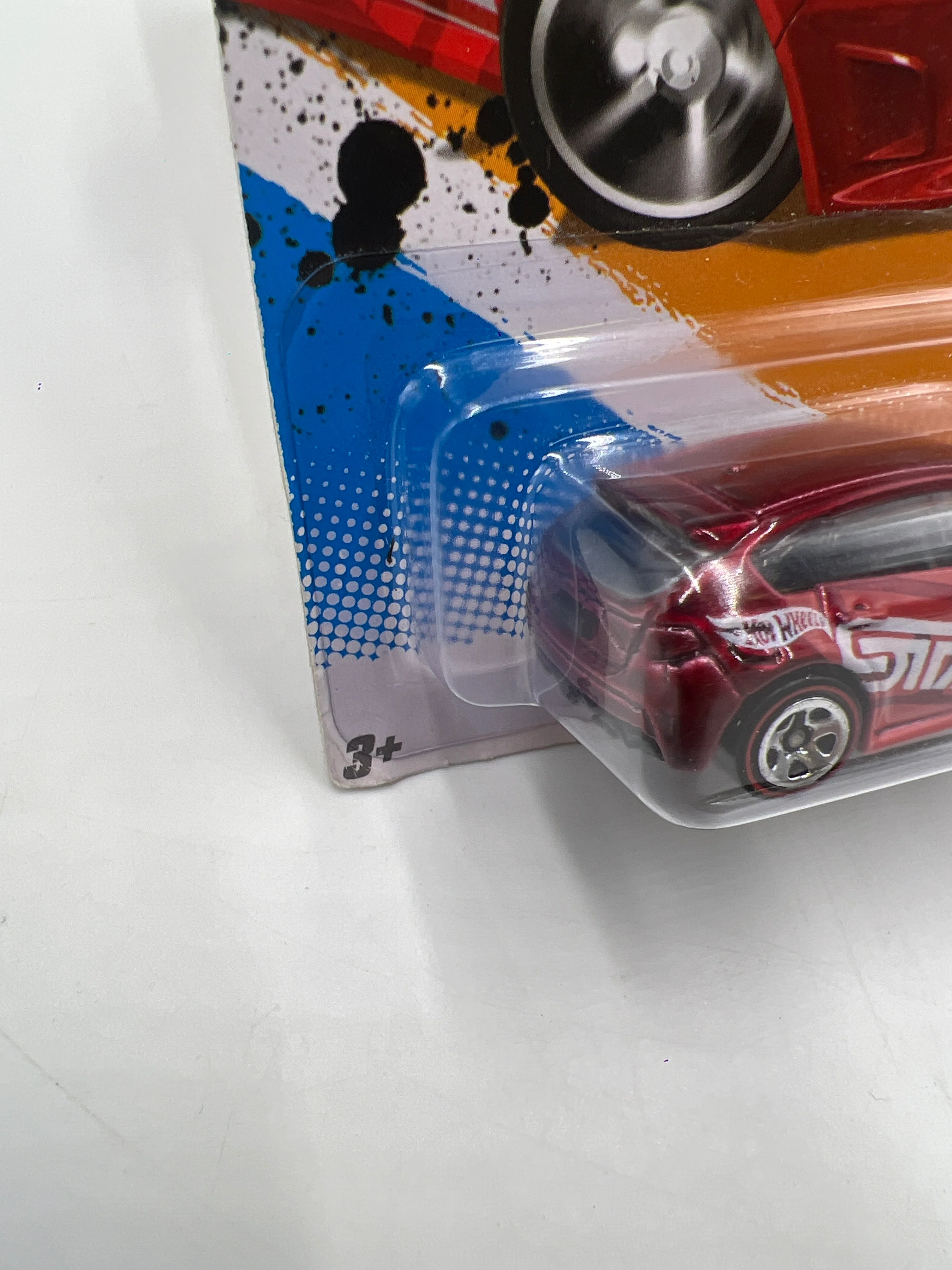 2012 Hot Wheels New Models #33 Walmart Exclusive Redline Wheels Subaru WRX STi Red *Bad Card* 237F - Image 5