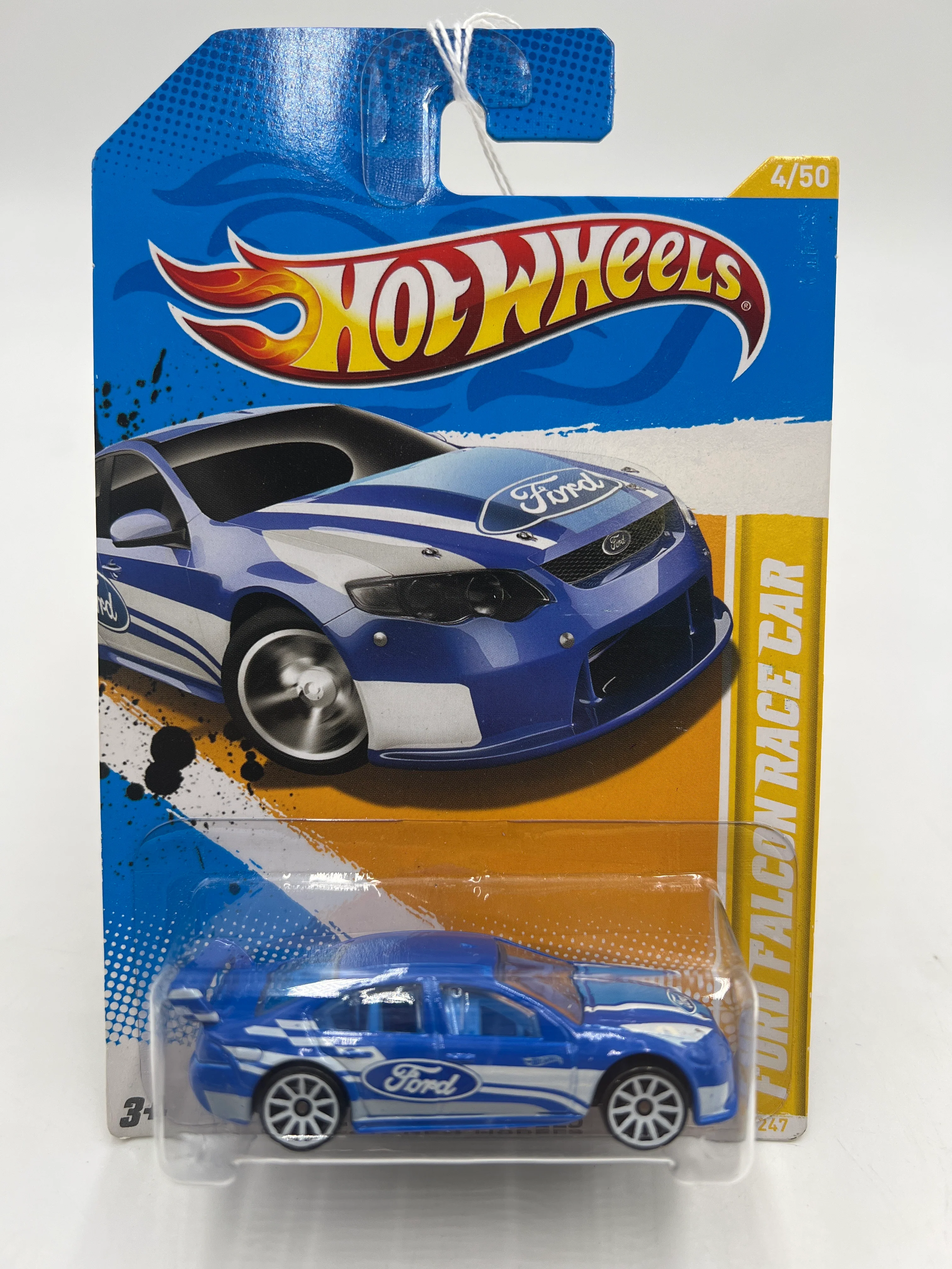 2012 Hot Wheels New Models #4 Ford Falcon Race Car Blue 35E - Image 2